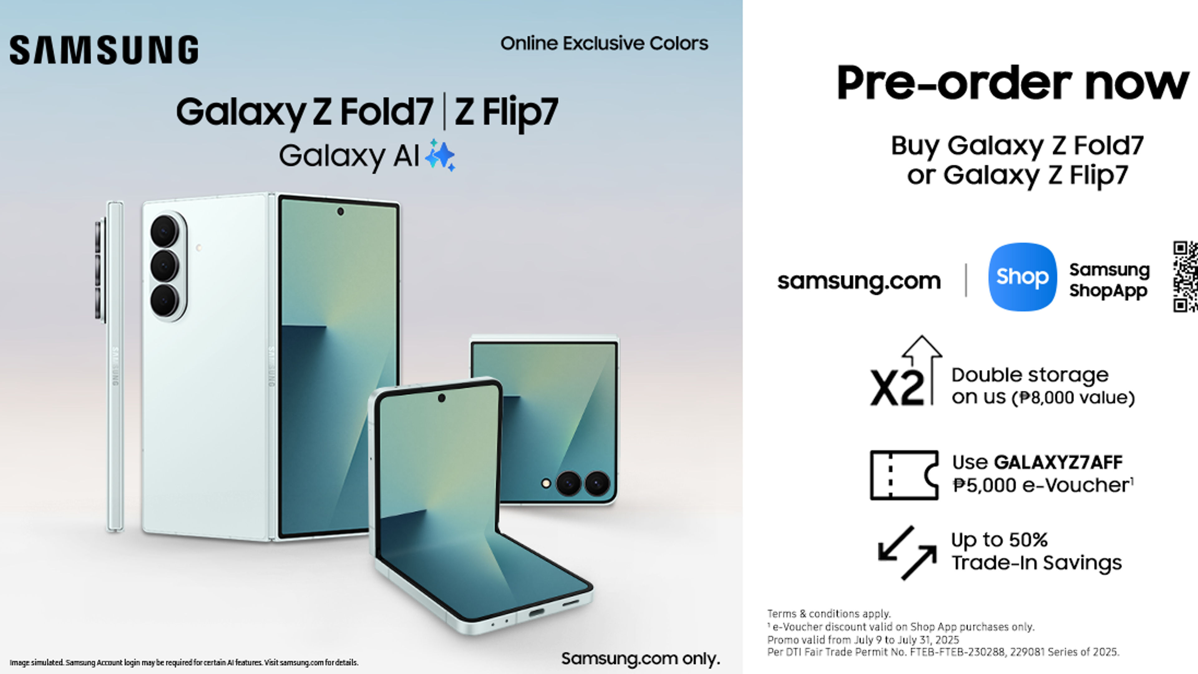 Imahe ng banner ng Samsung ZFlip at Z Fold