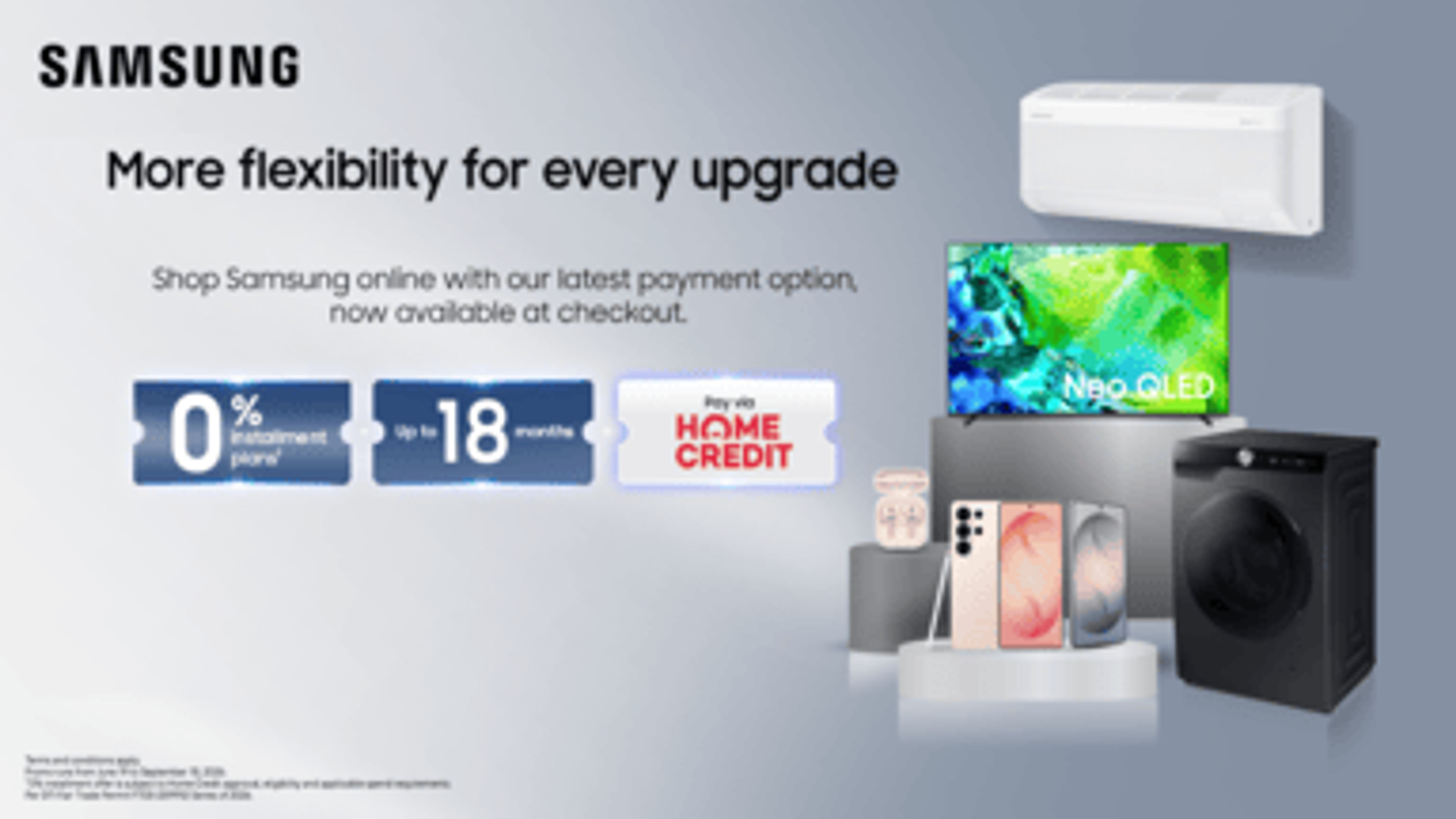Samsung Home Credit 0% Installments banner