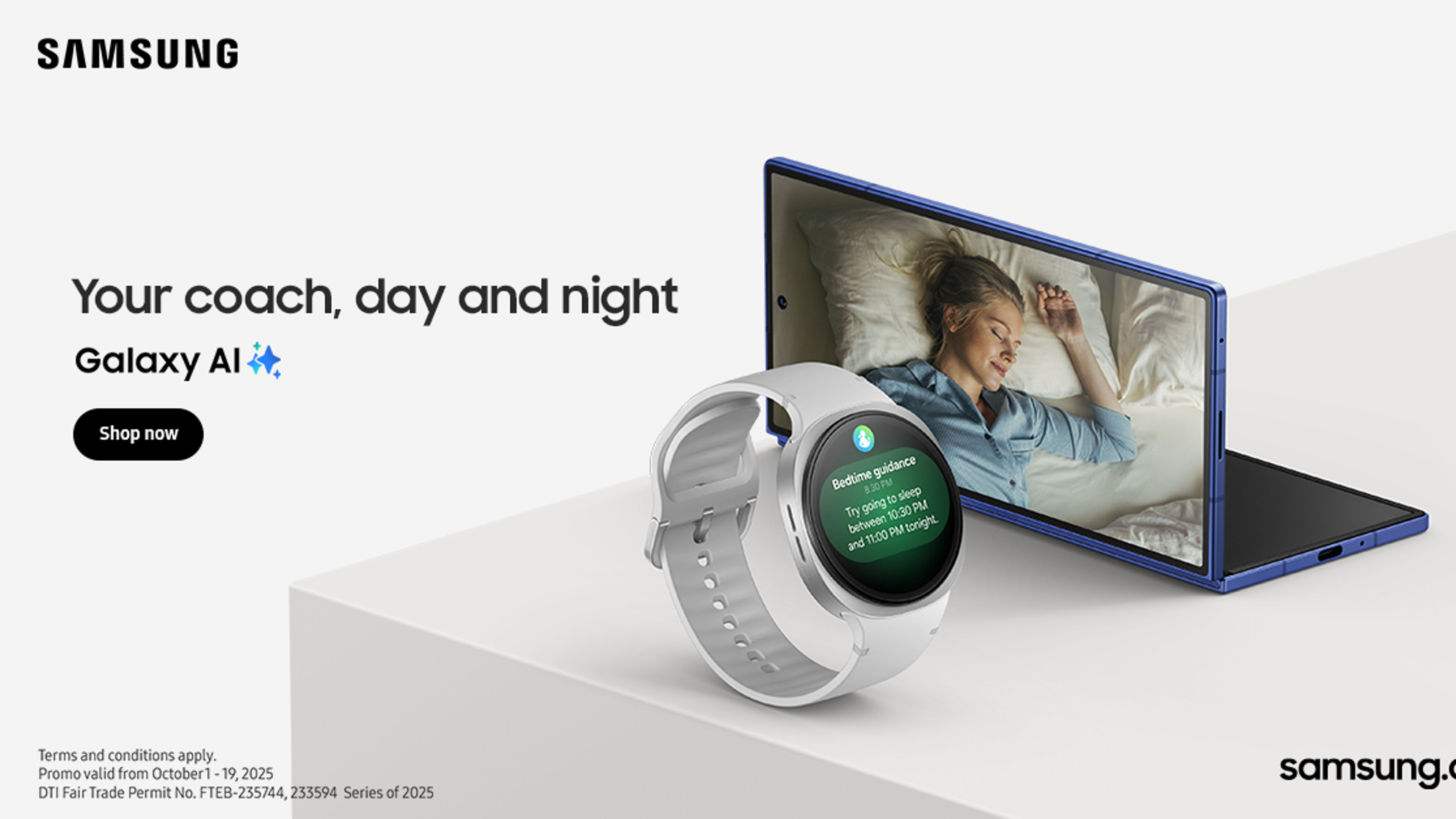 Samsung phone and watch