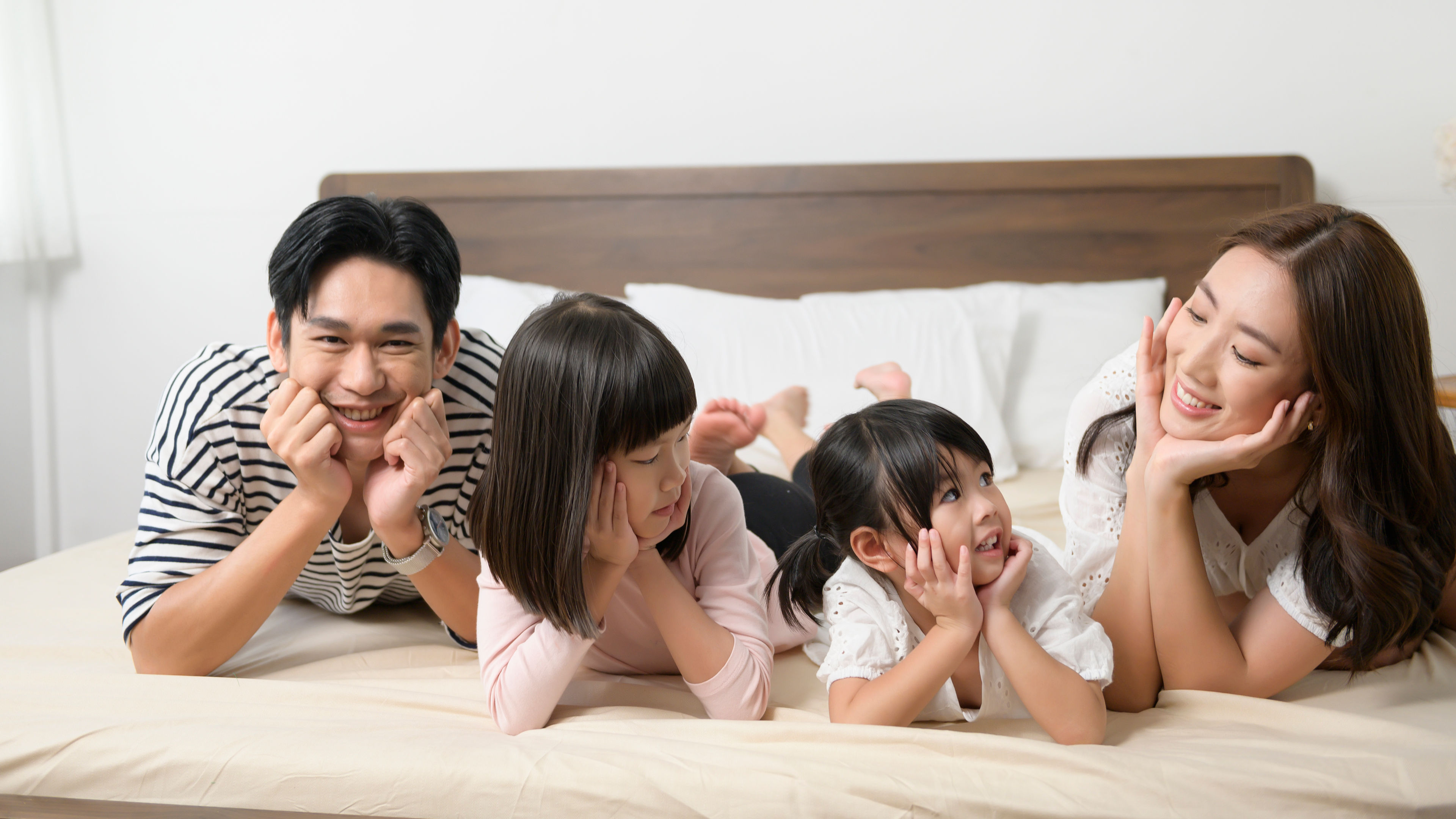 Family enjoying stay at hotel