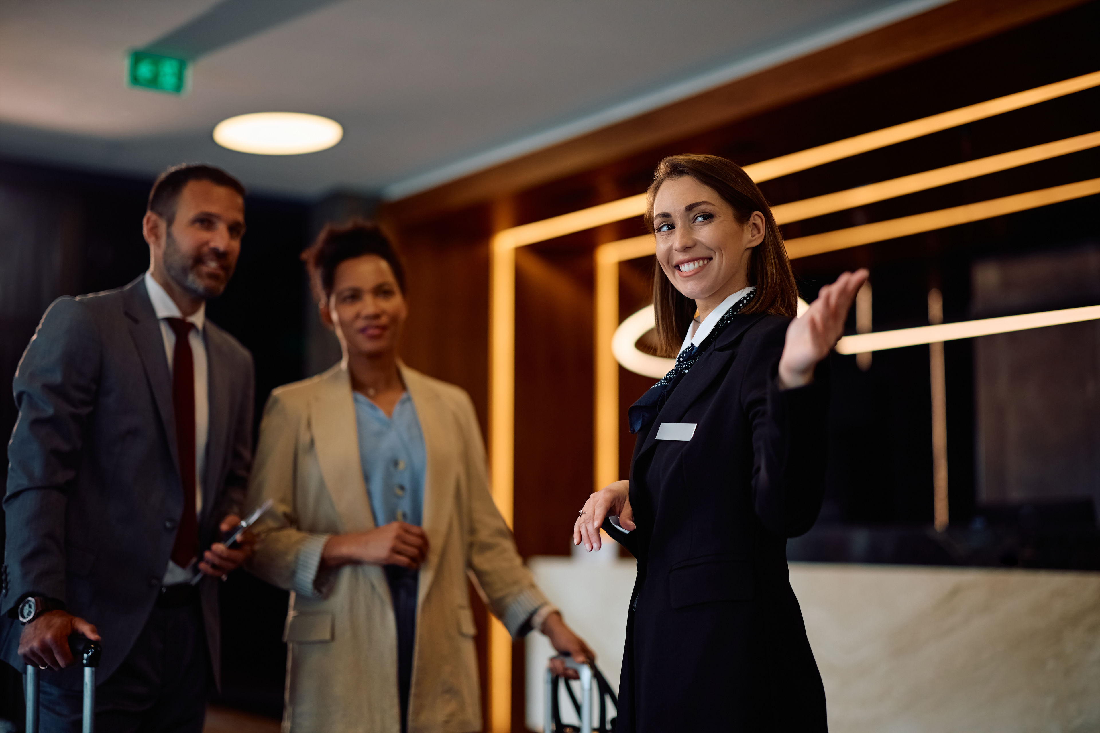This way, please. Your hotel rooms are ready