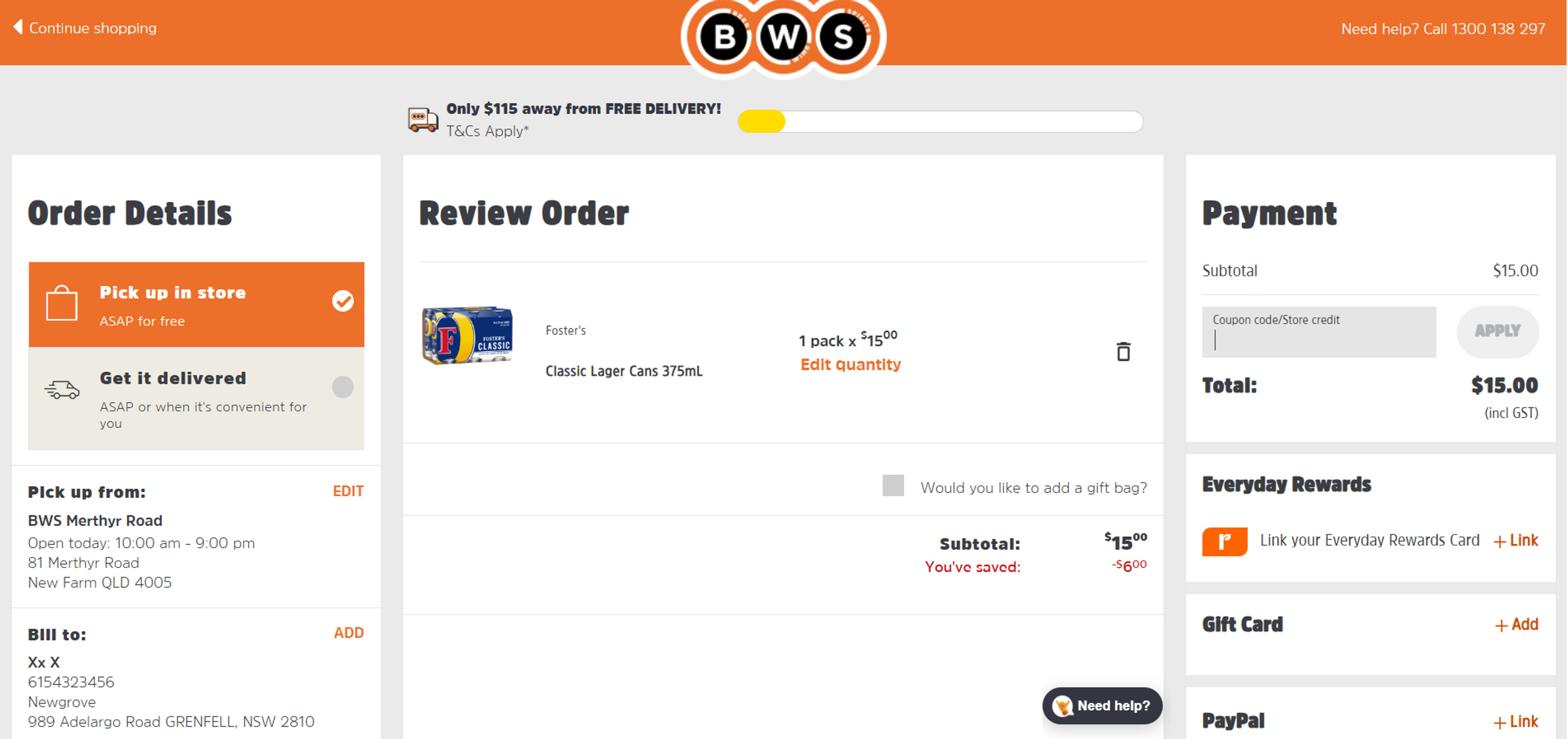 How to use coupon for BWS