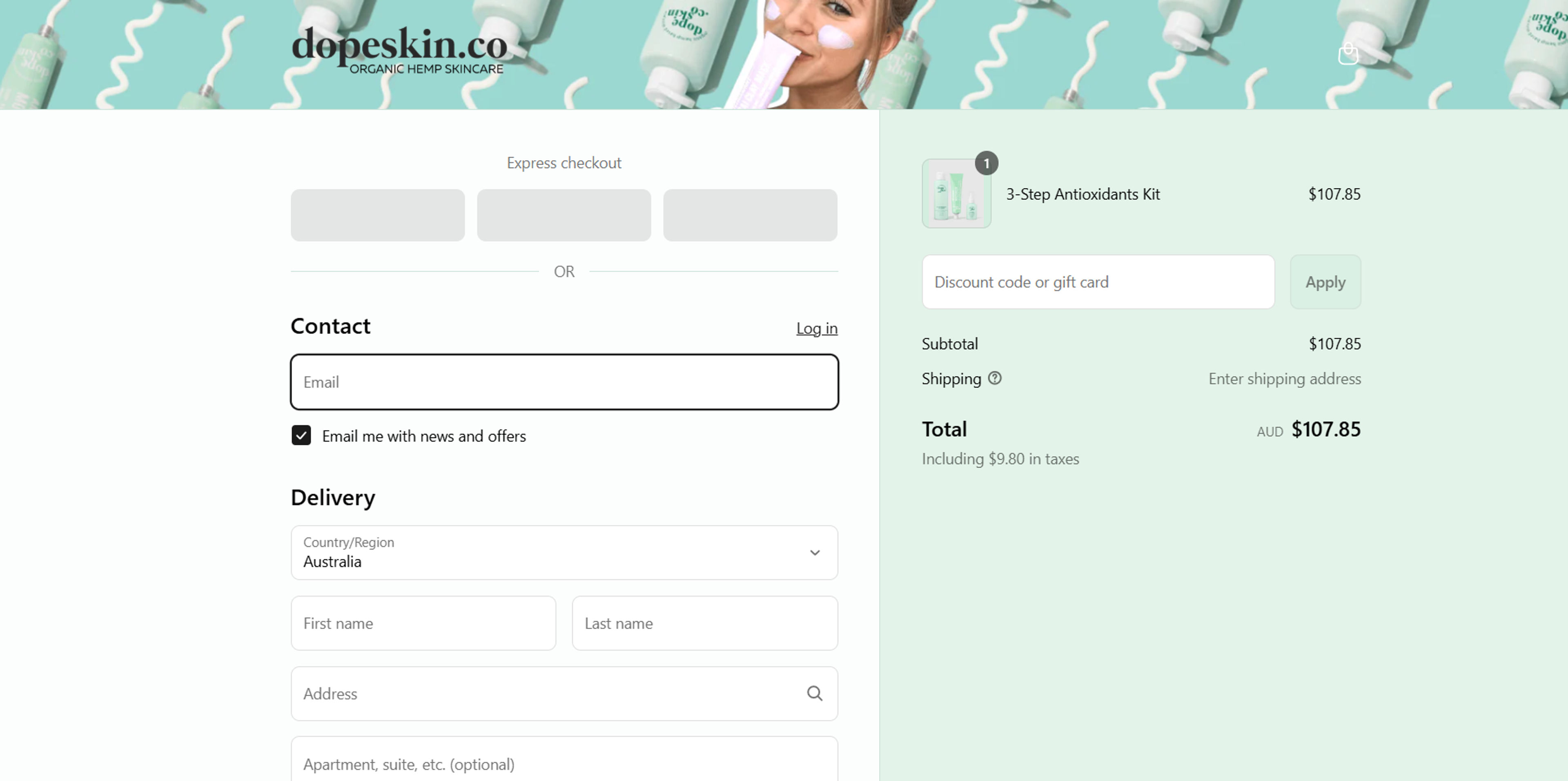 How to use coupon for Dope Skin Co