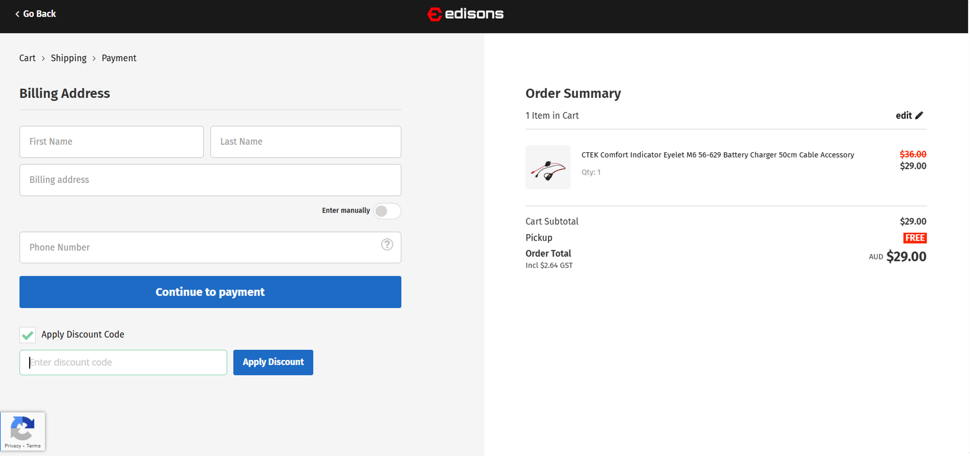How to use coupon for Edisons