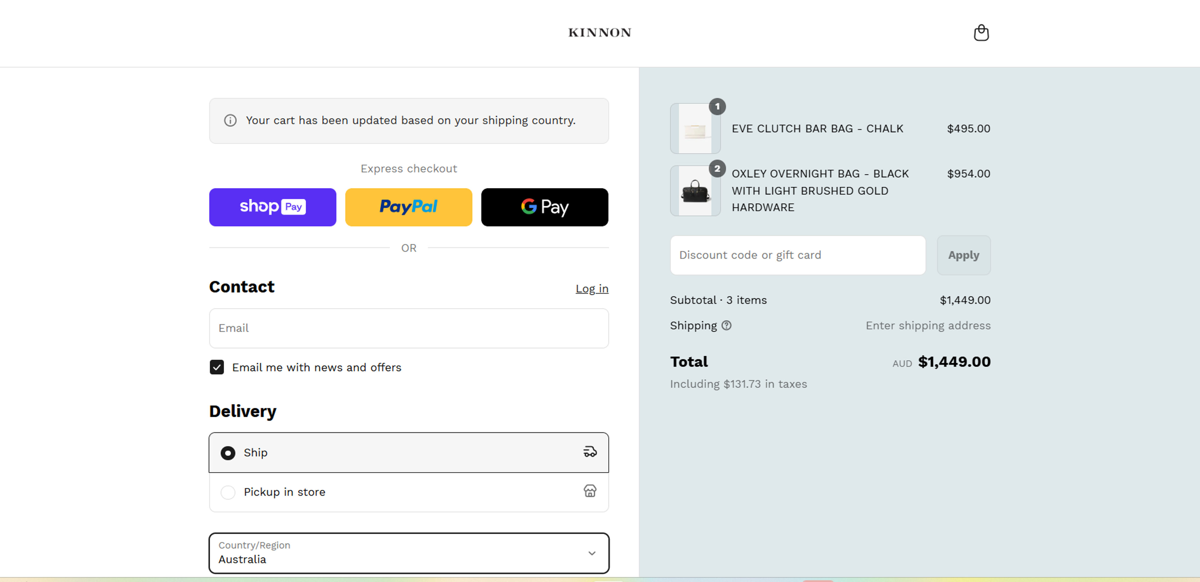 How to use coupon for Kinnon