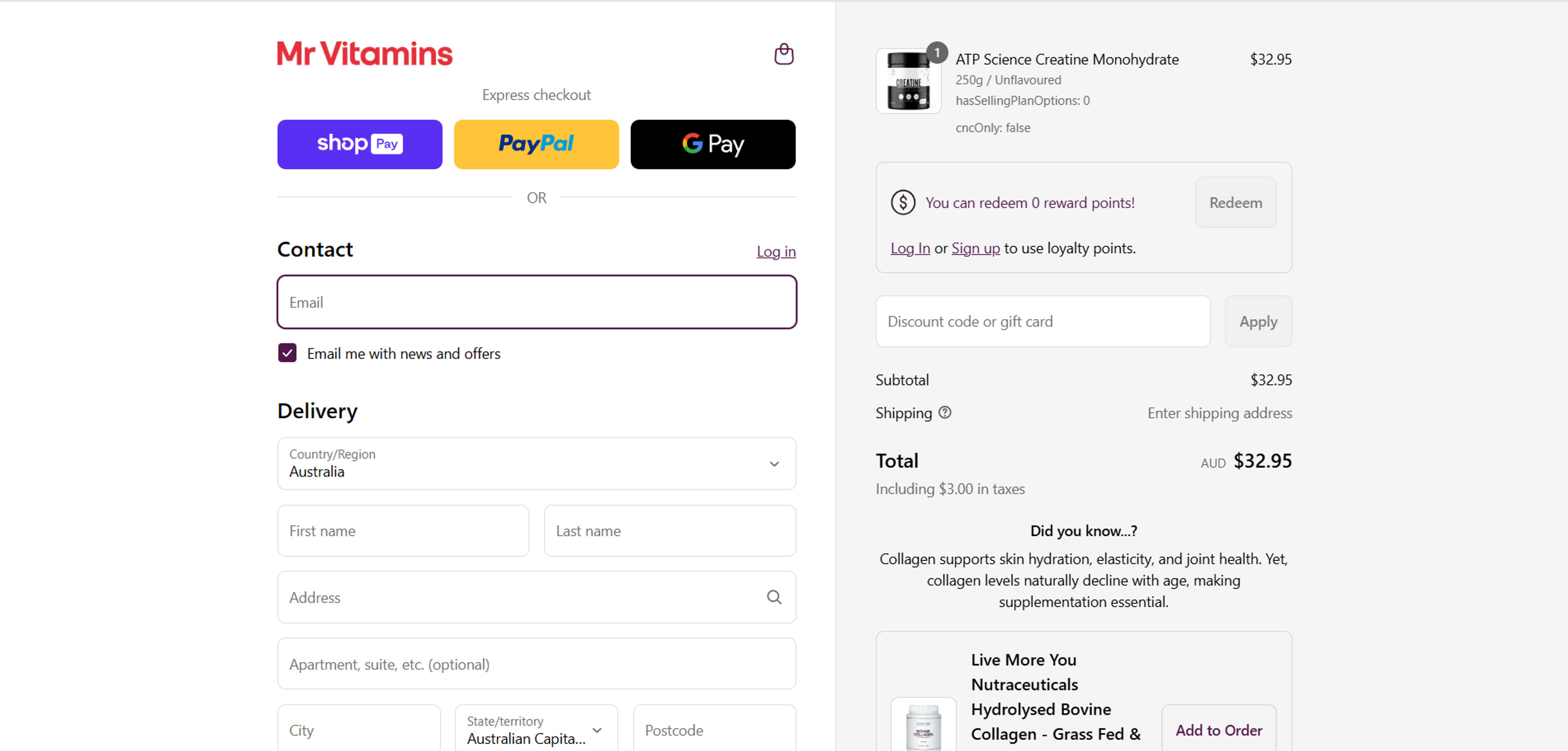 How to use coupon for Mr Vitamins