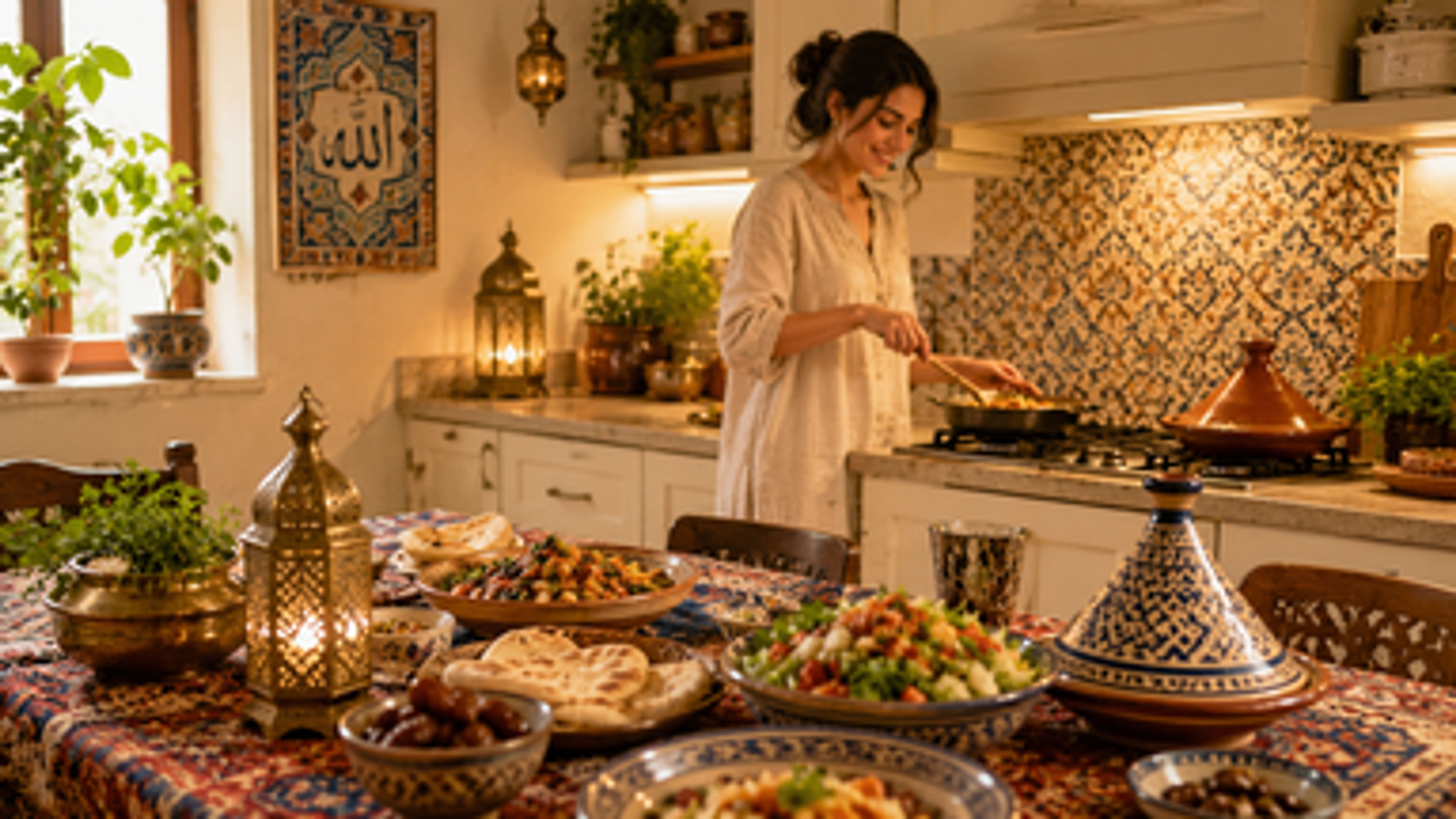 A woman iready with hoemmade foods