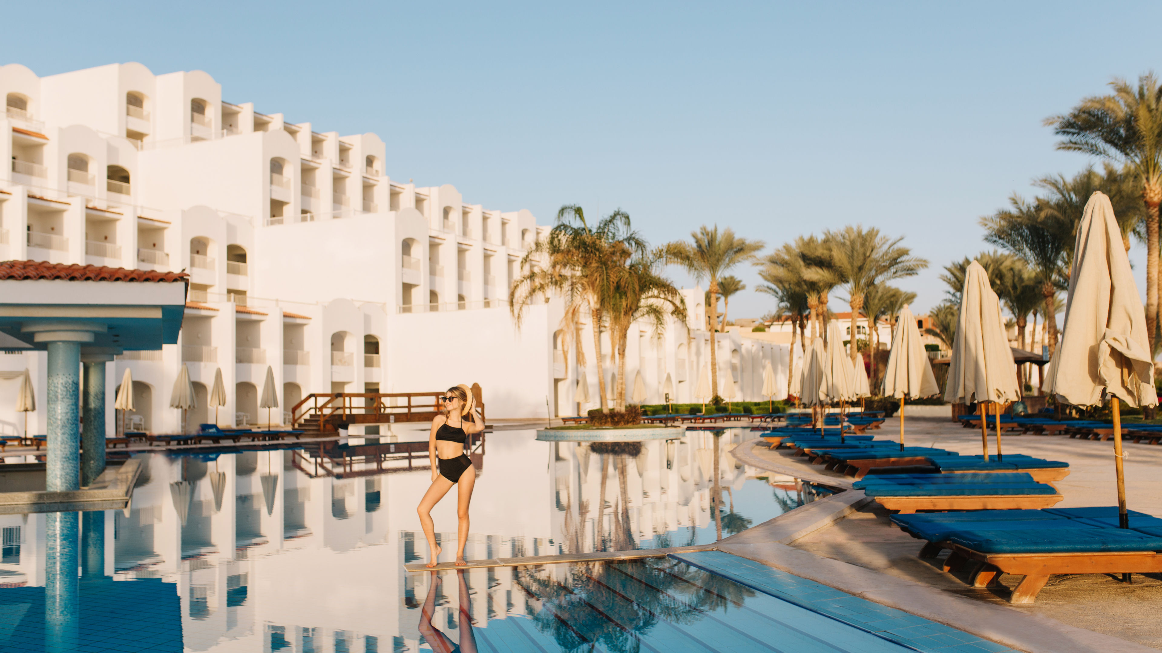 Luxury white hotel egypt