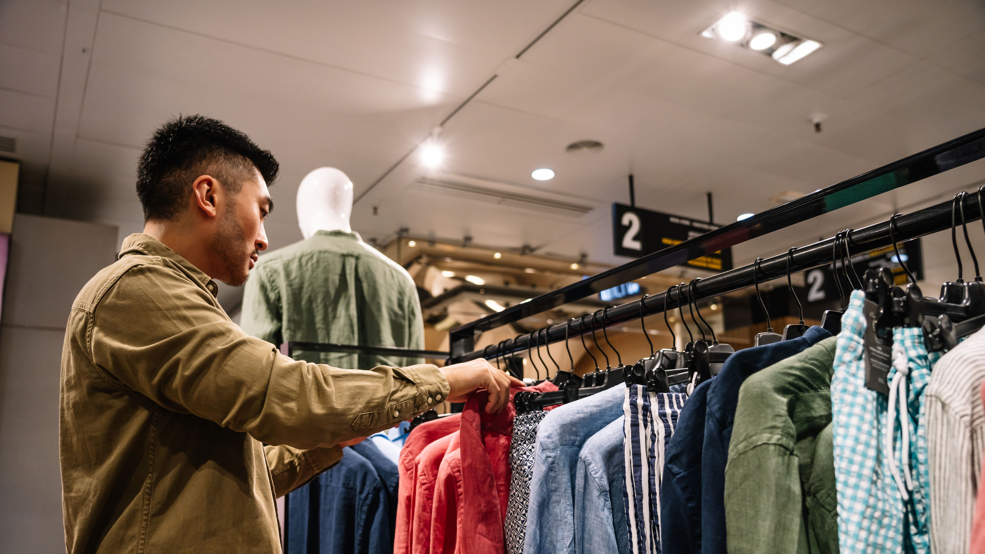 Man Shopping in Store