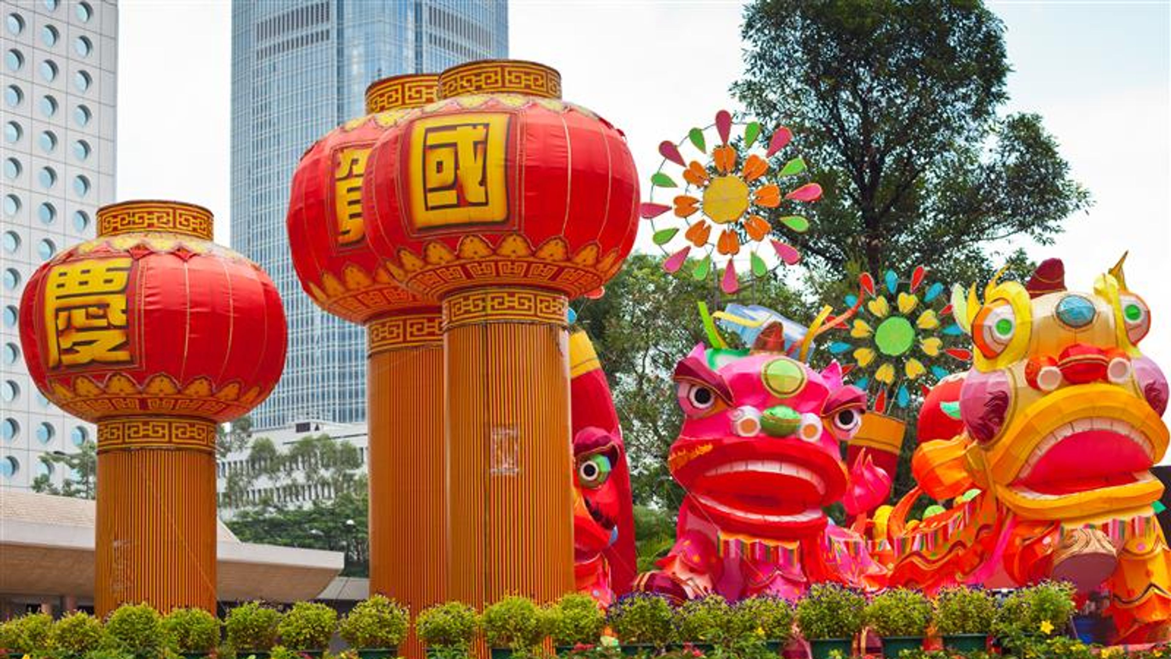 Chinese new year worship at shrine cultural celebration urban setting close-up view reverence 