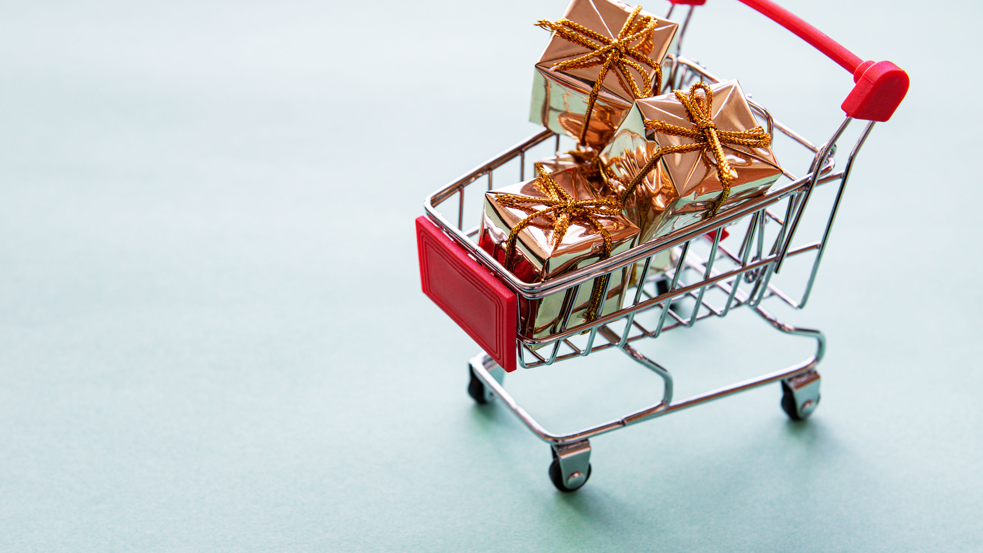 A shopping cart with Diwali gift boxes 
