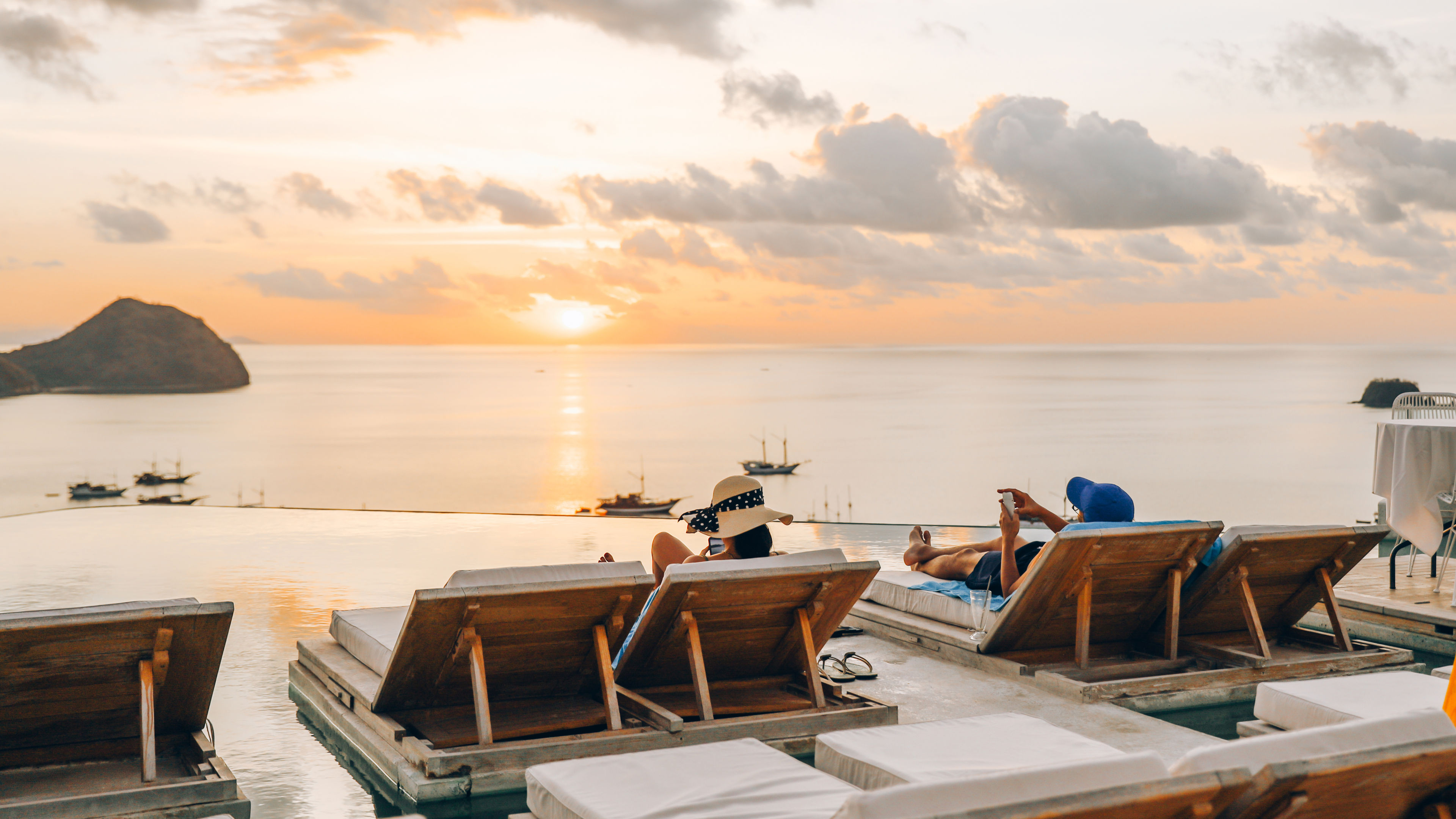 Couple enjoying sunset