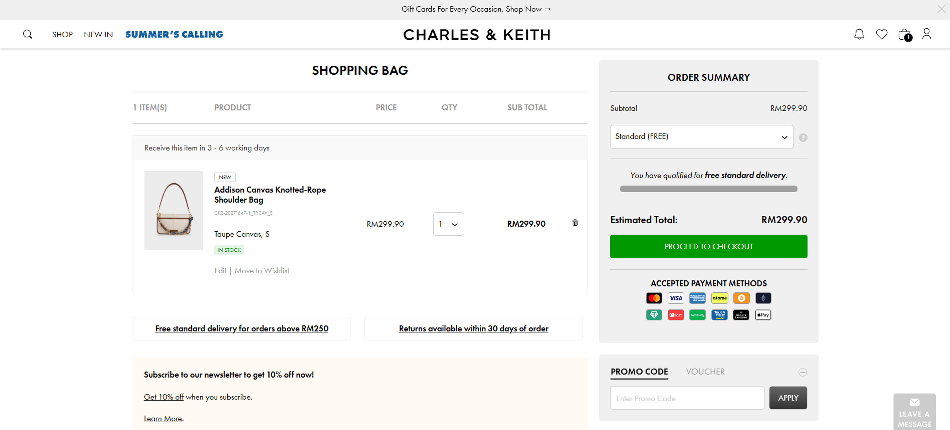 How to use Coupon for Charles & Keith