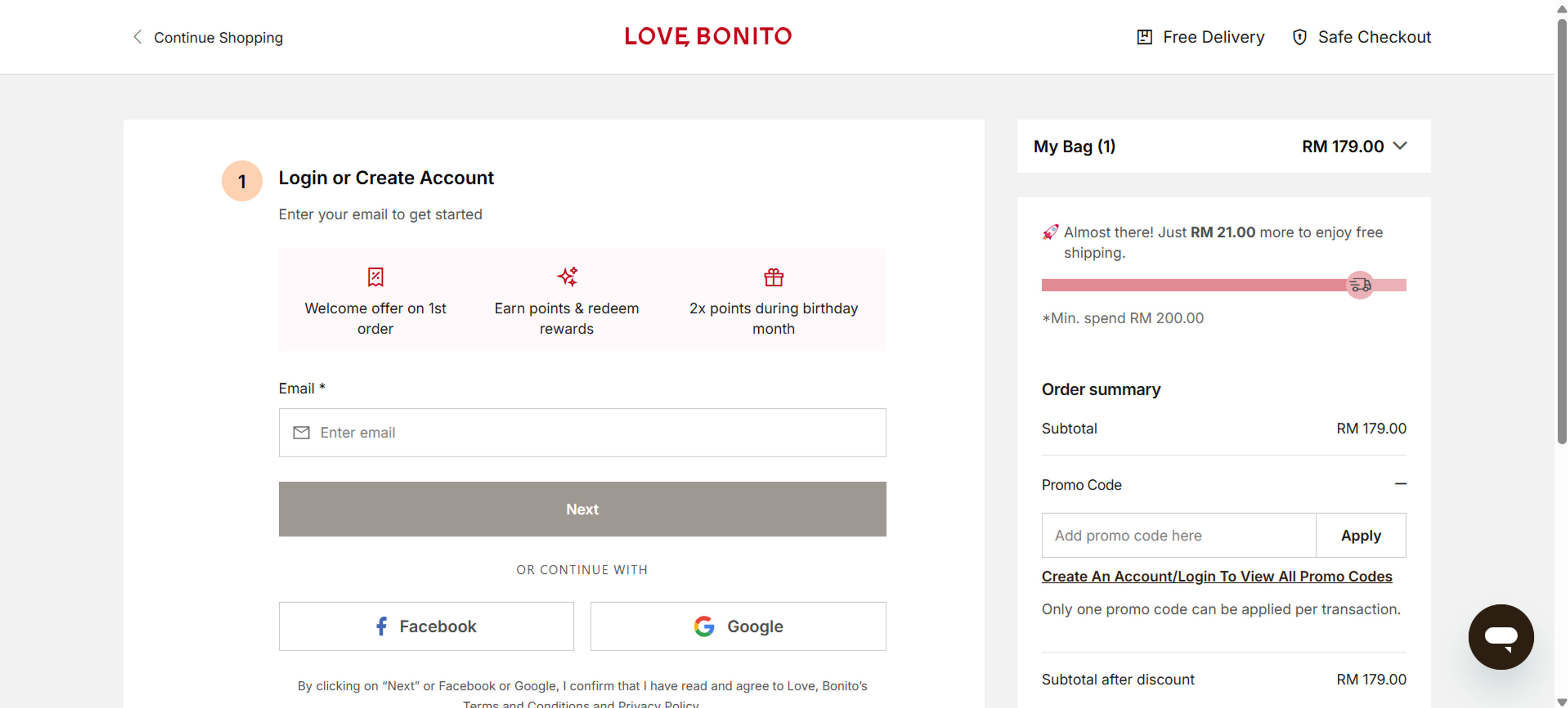 Cara menggunakan Kupon untuk Love Bonito