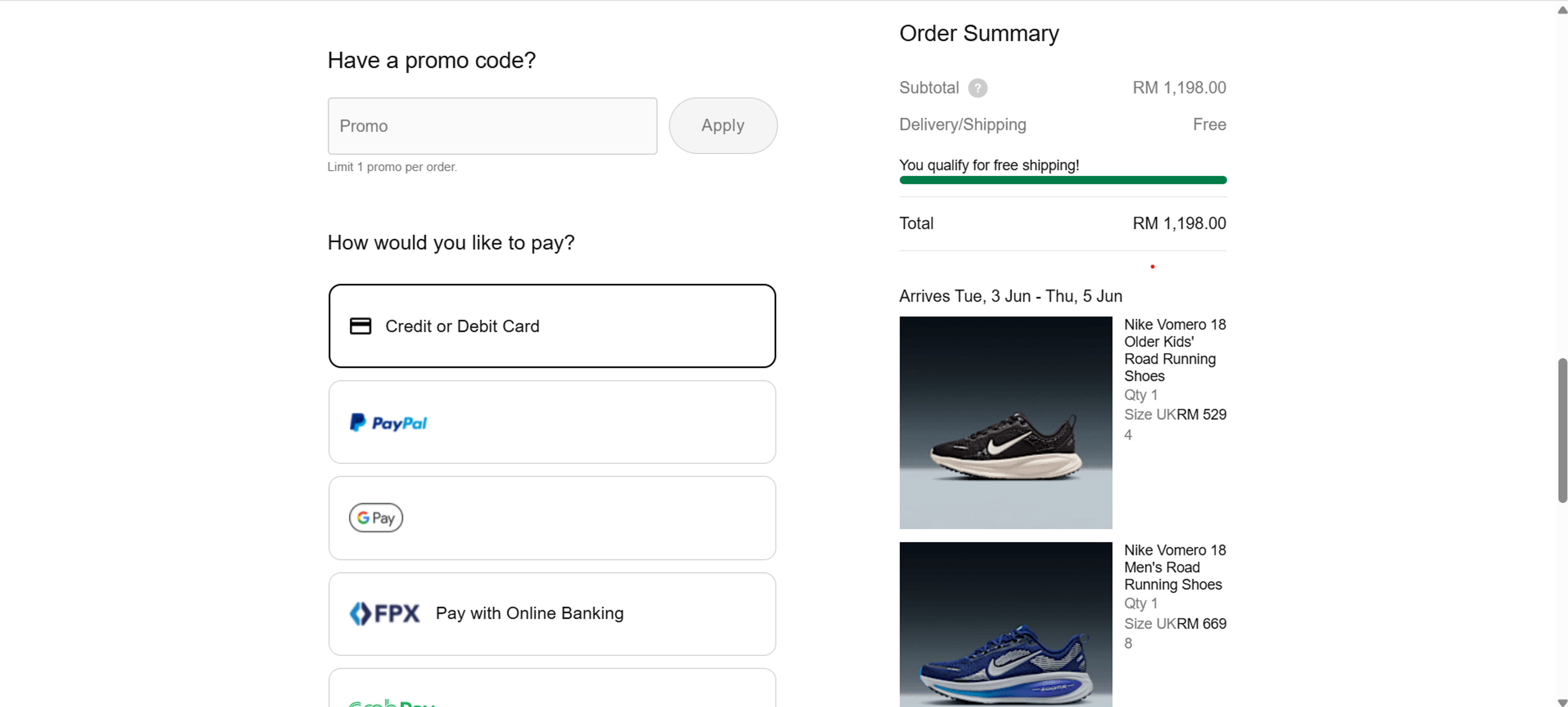 Cara menggunakan Kupon untuk Nike