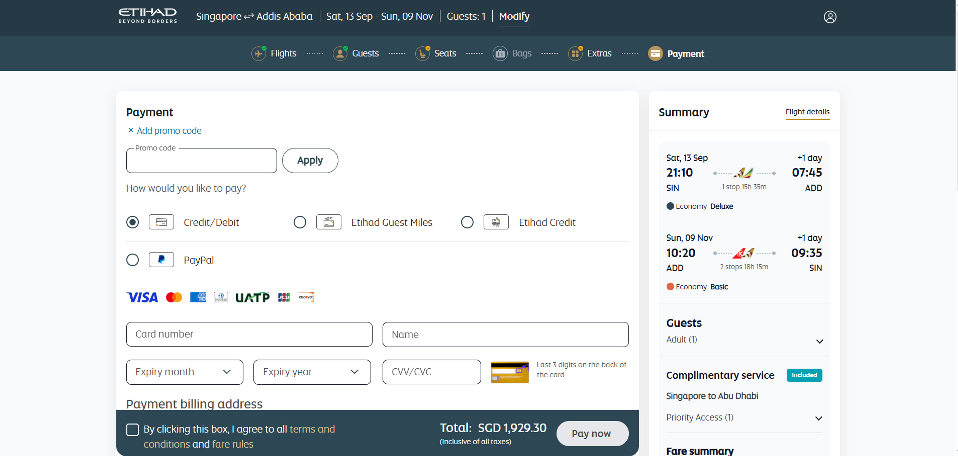 How to use coupon for Etihad Airways
