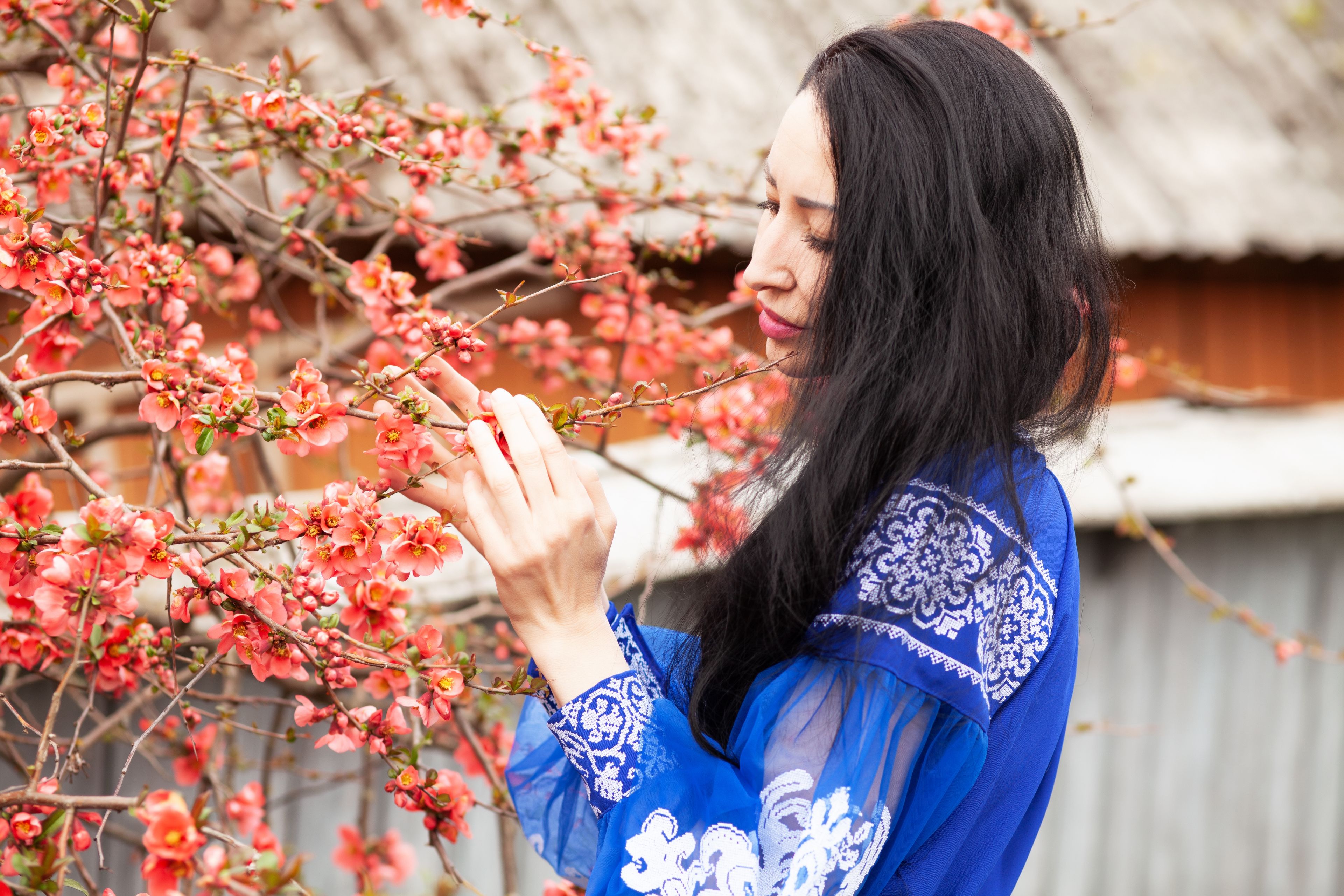 Beauty ukrainian girl traditional dress