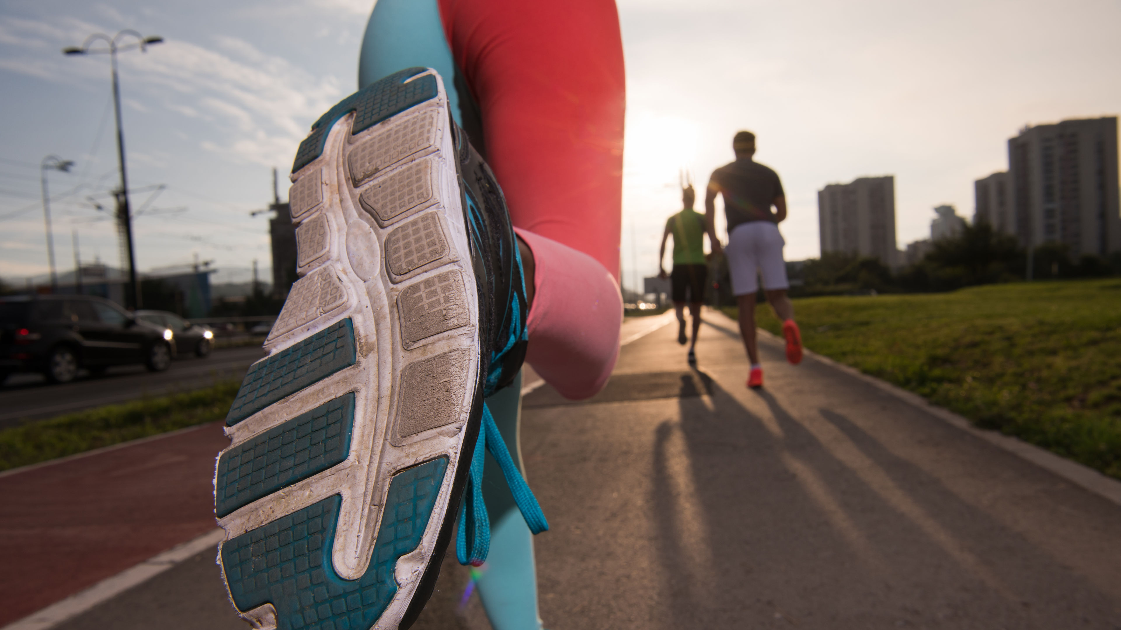 multiethnic group of people on the jog