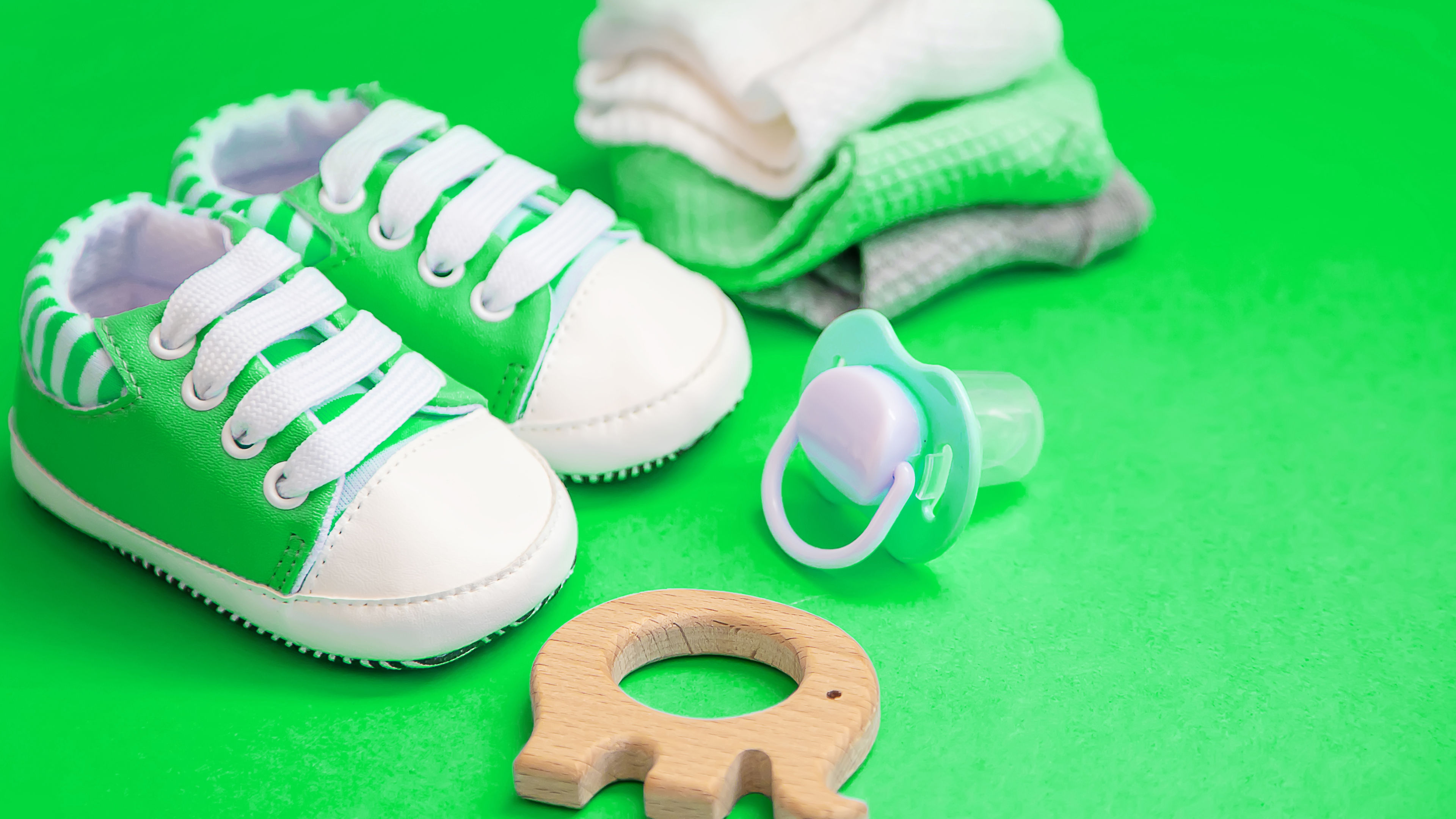 A vibrant display of essential baby items 