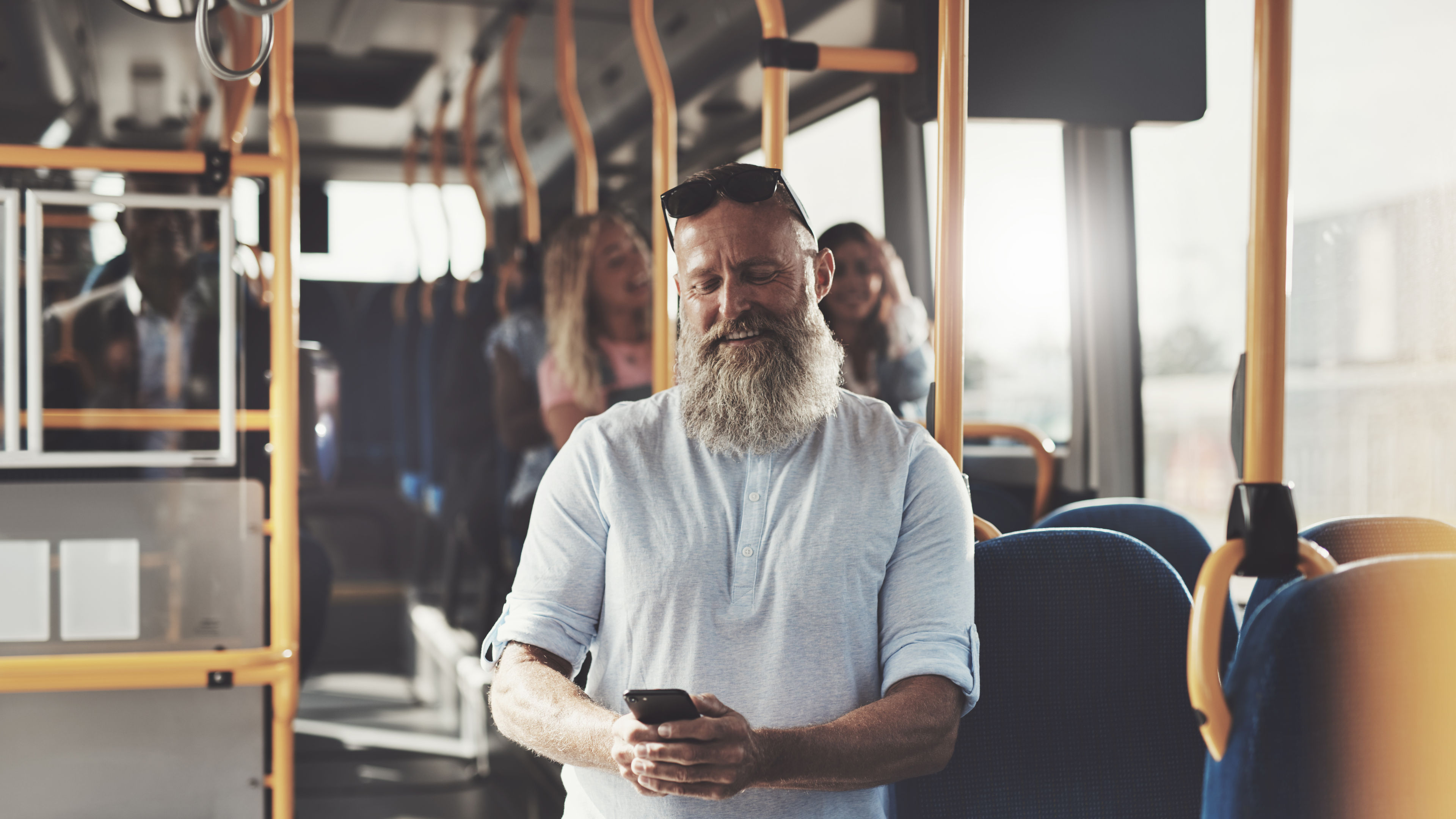  Bearded Man in bus
