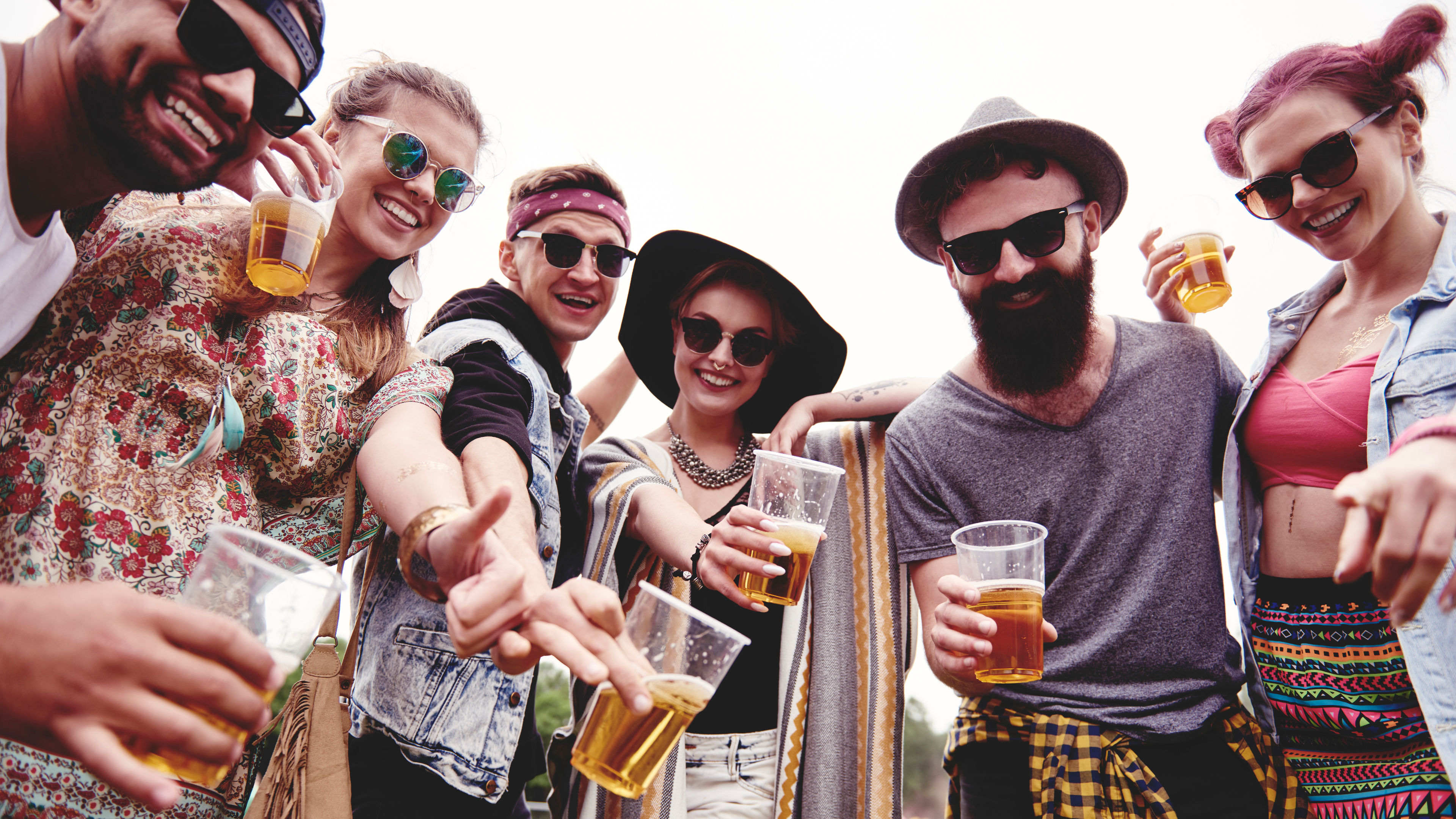 Cheerful Friends Enjoying Drinks