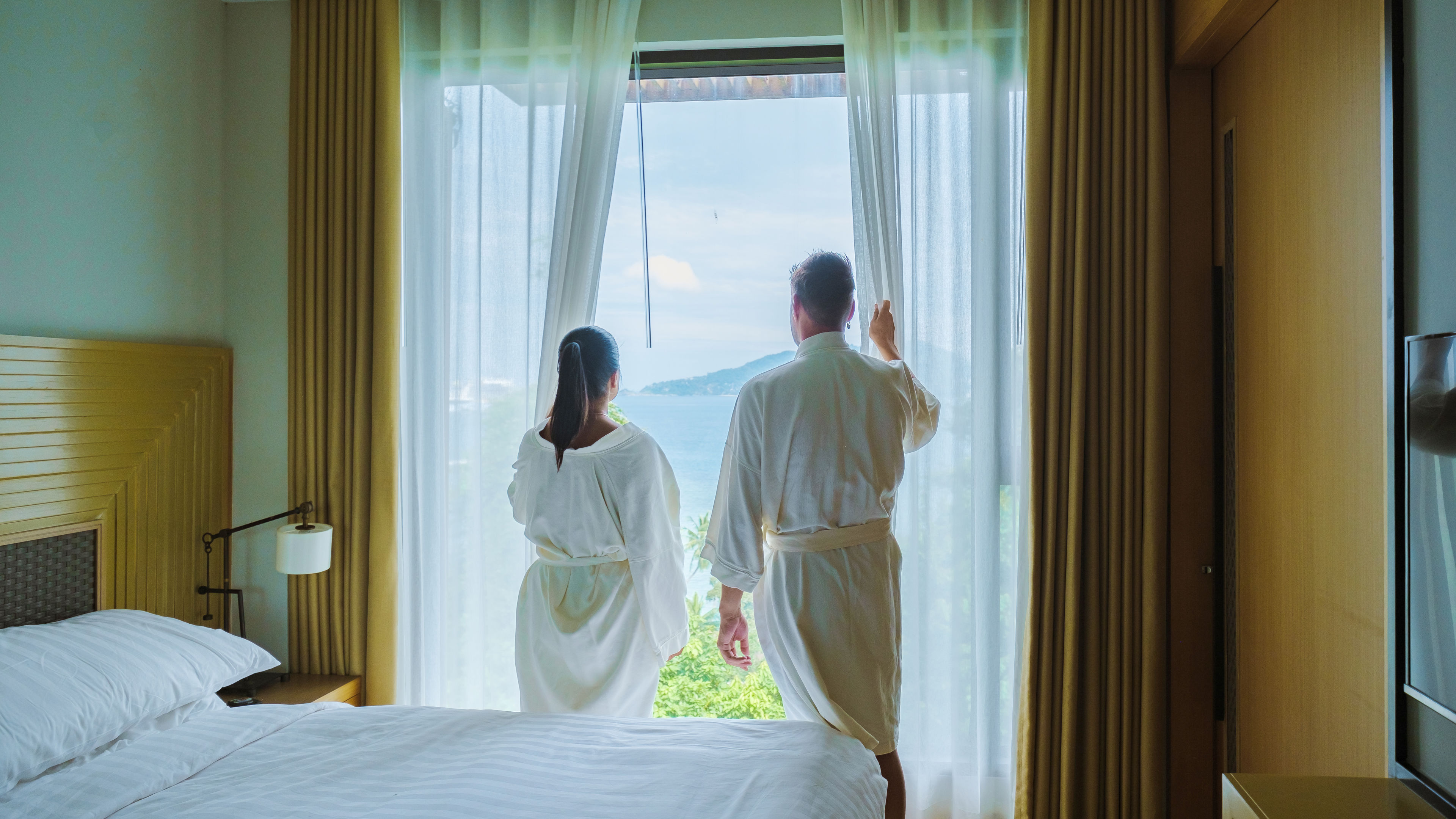 Couple in hotel