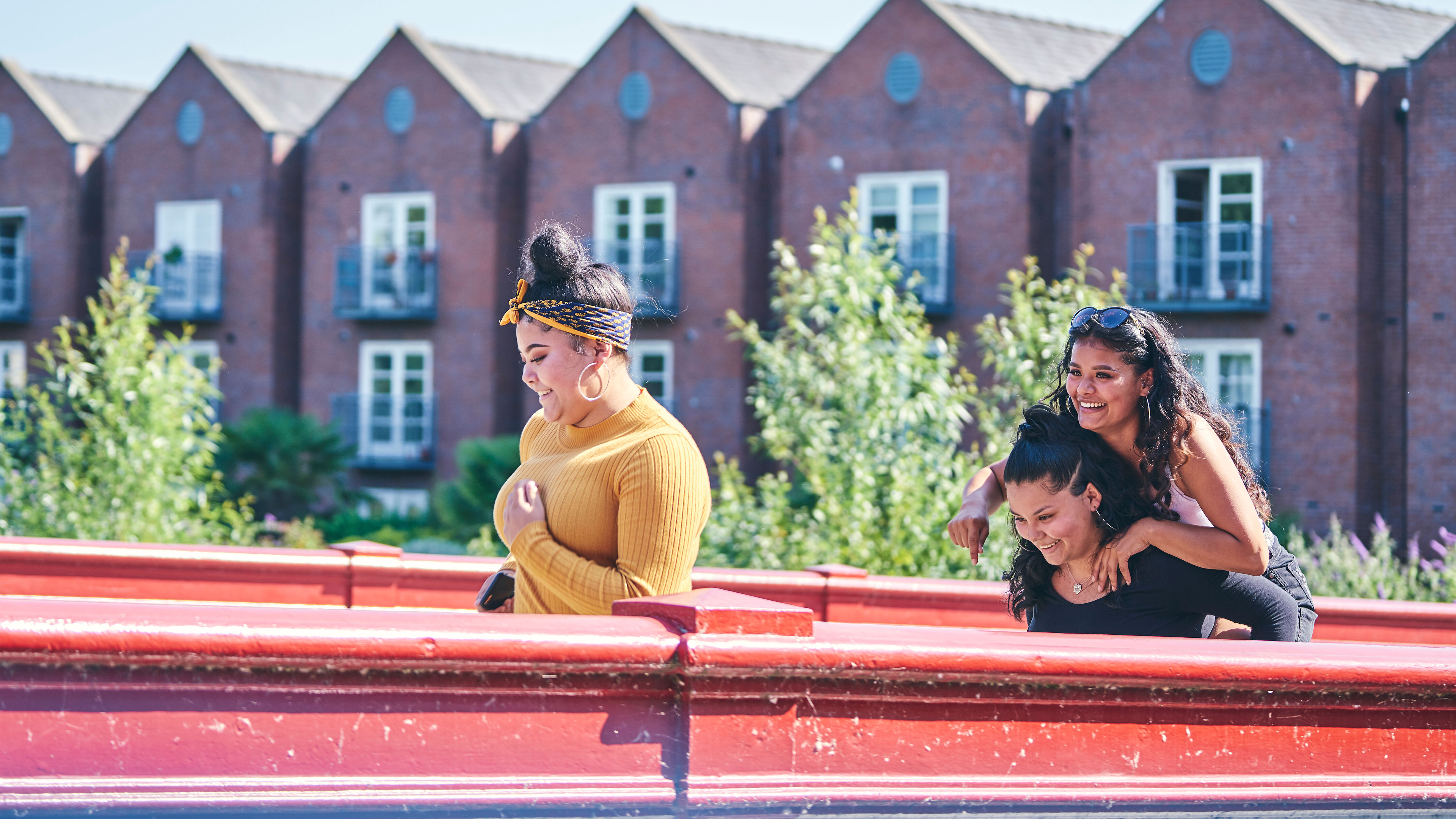 Three Women Enjoying a Summer Day