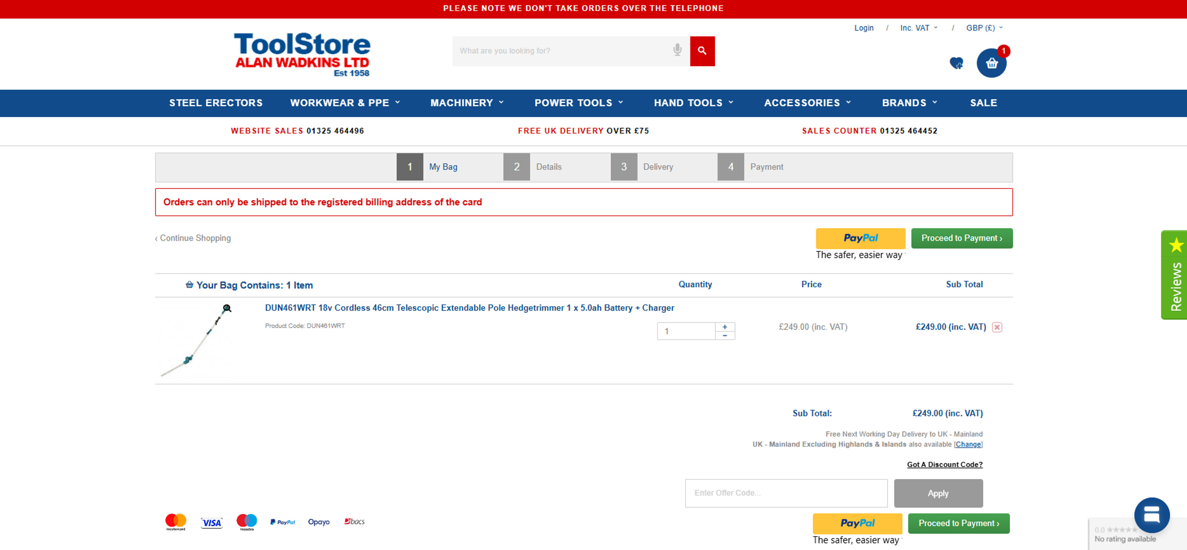 How to use Coupon for Alan Wadkins Toolstore