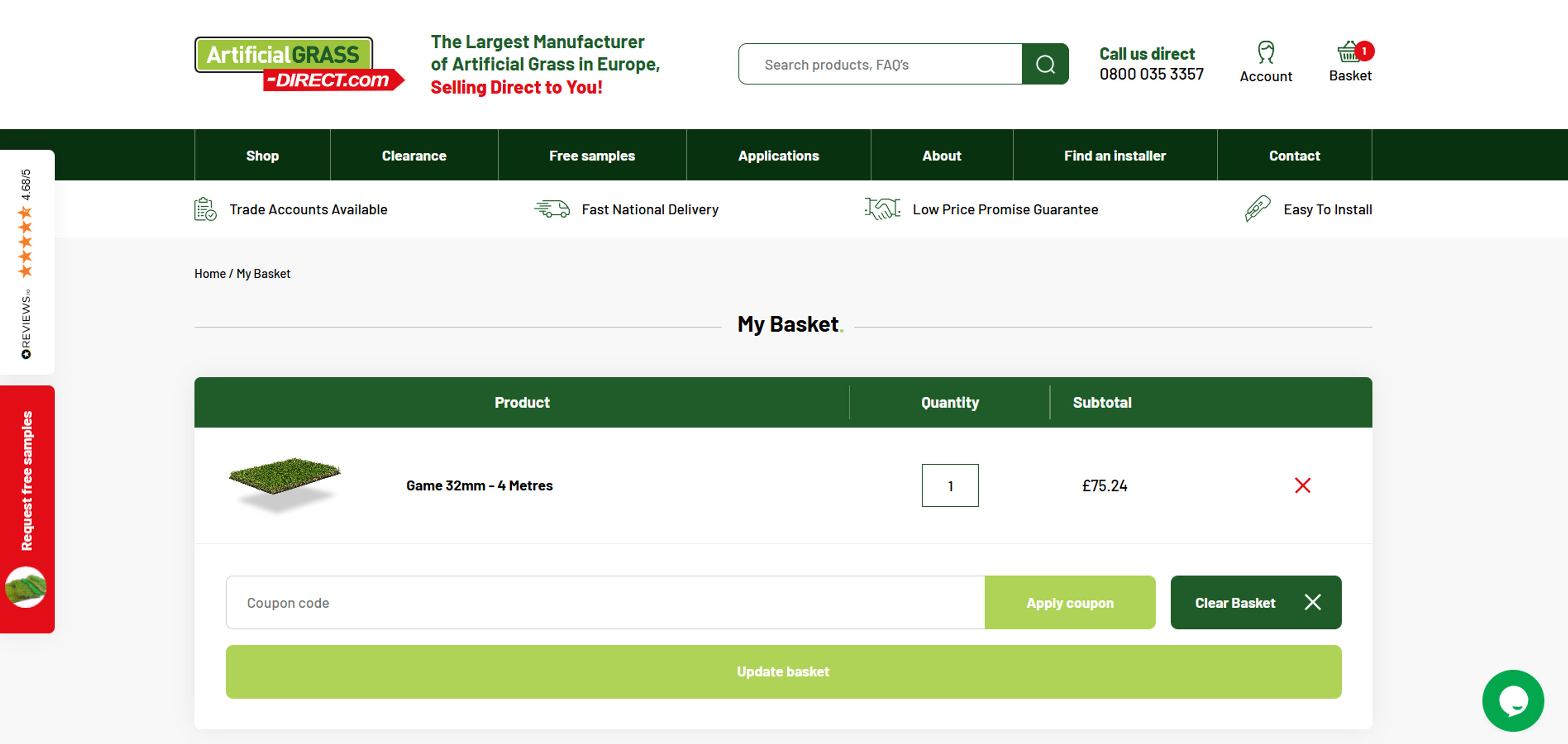 How to use coupon for  Artificial Grass Direct