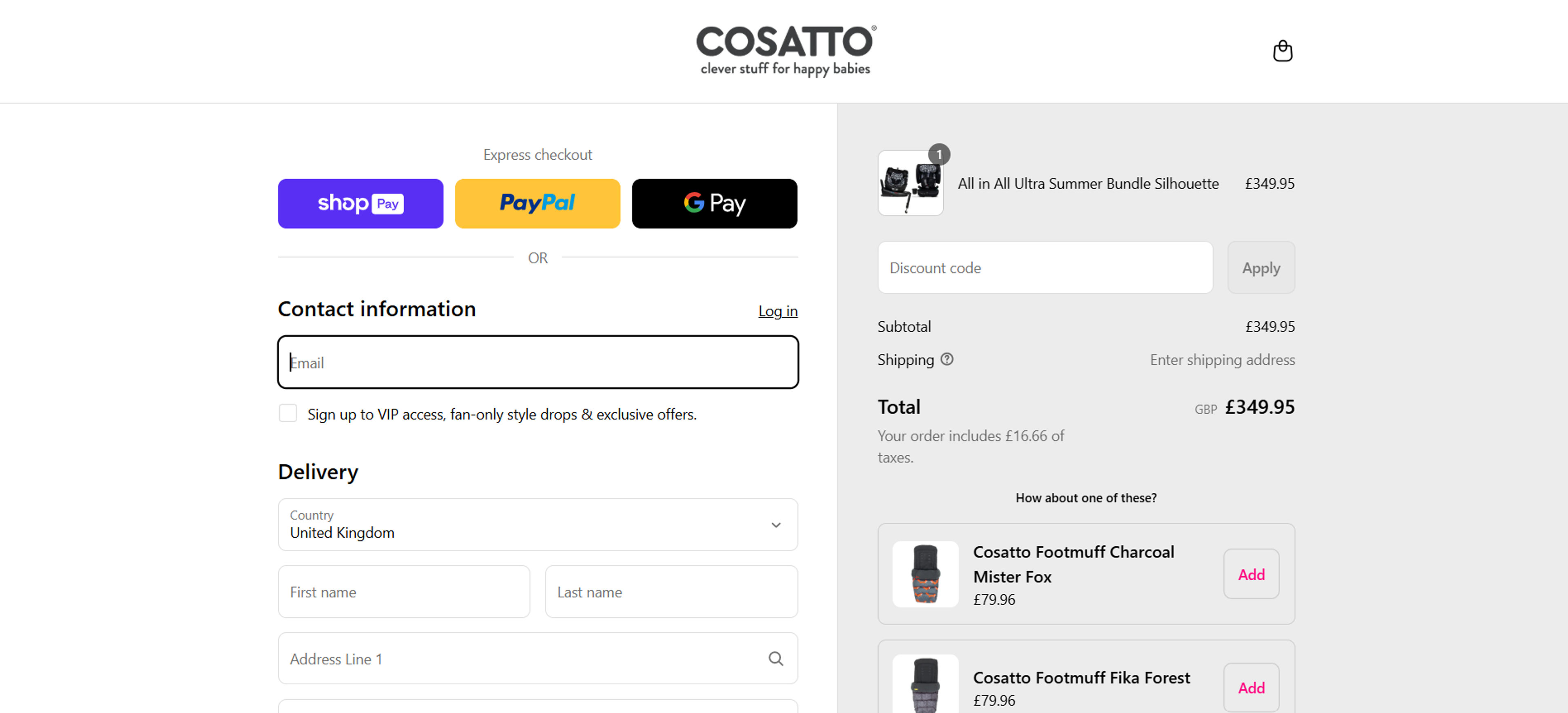 How to use coupon for Cosatto