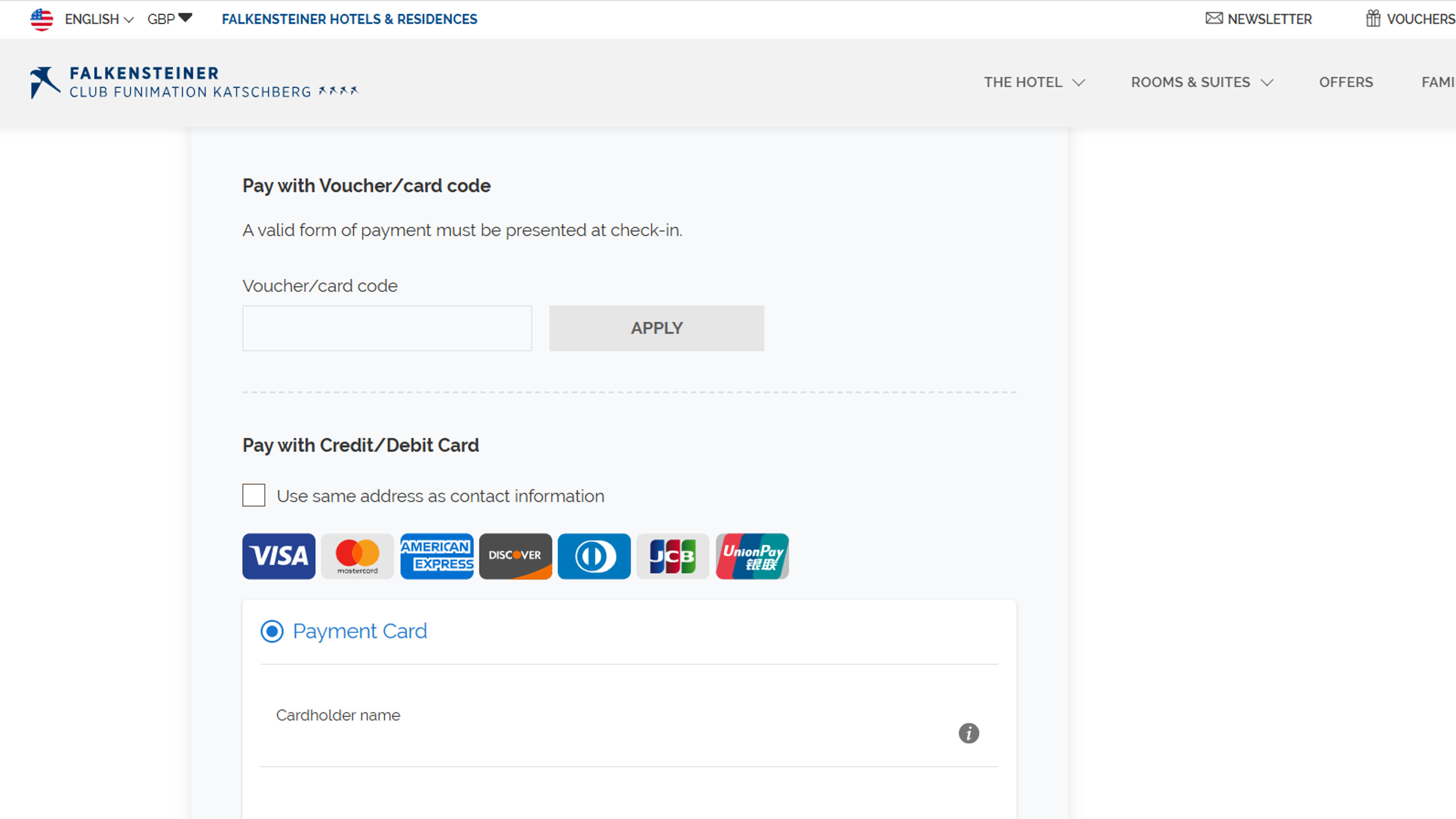 How to use coupon for Falkensteiner
