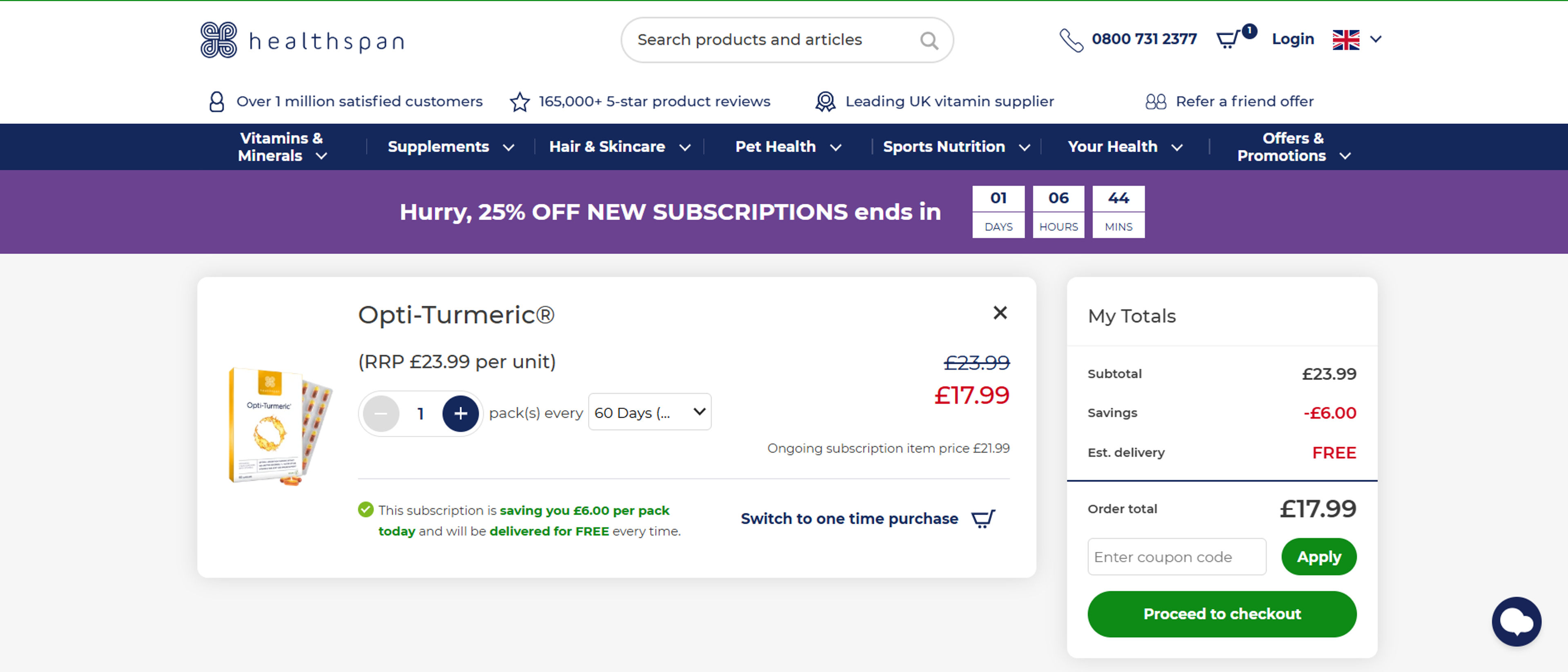 How to use Coupon for Healthspan