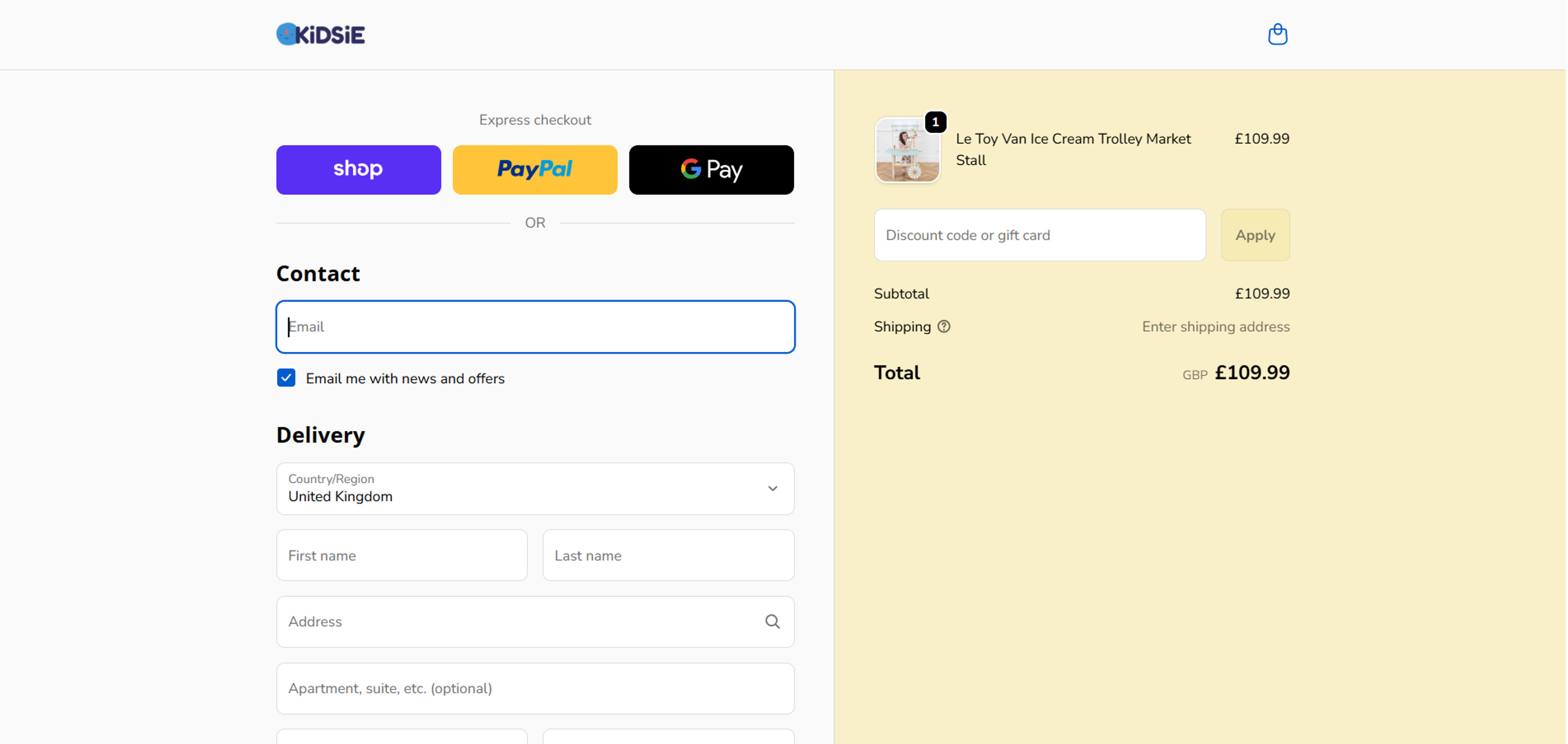 How to use coupon for Kidsie