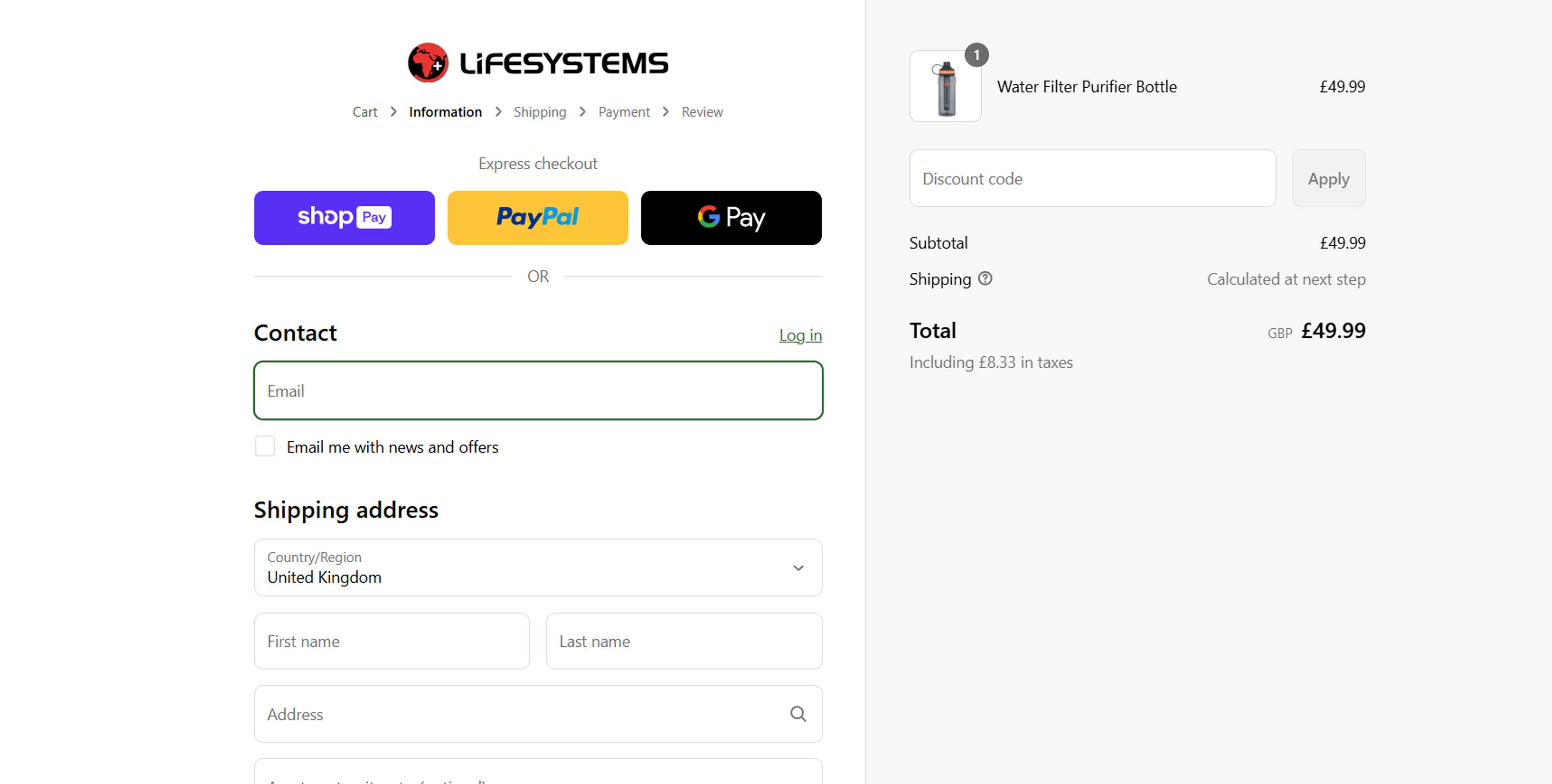 How to use Coupon for Lifesystems