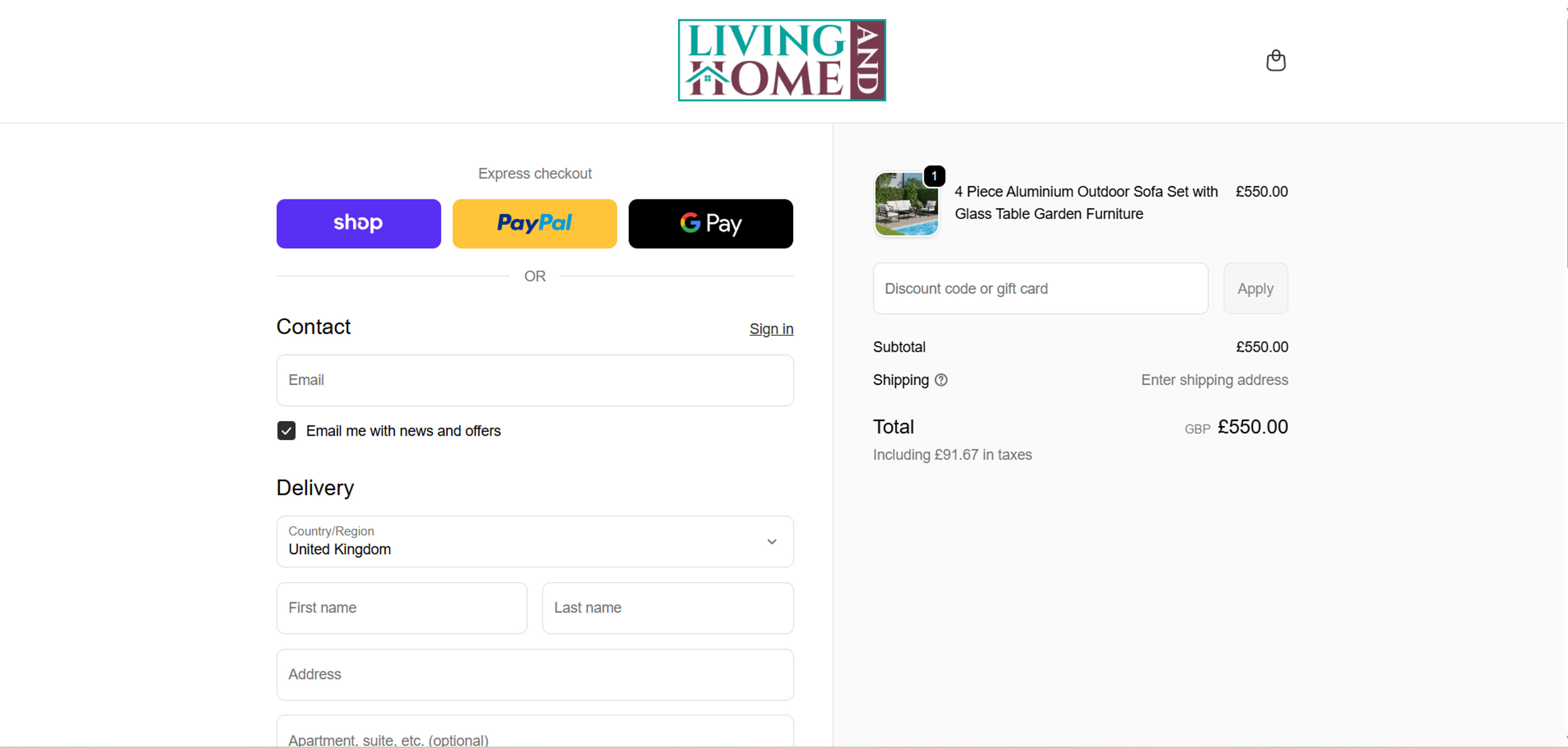 How to use coupon for  Living and Home