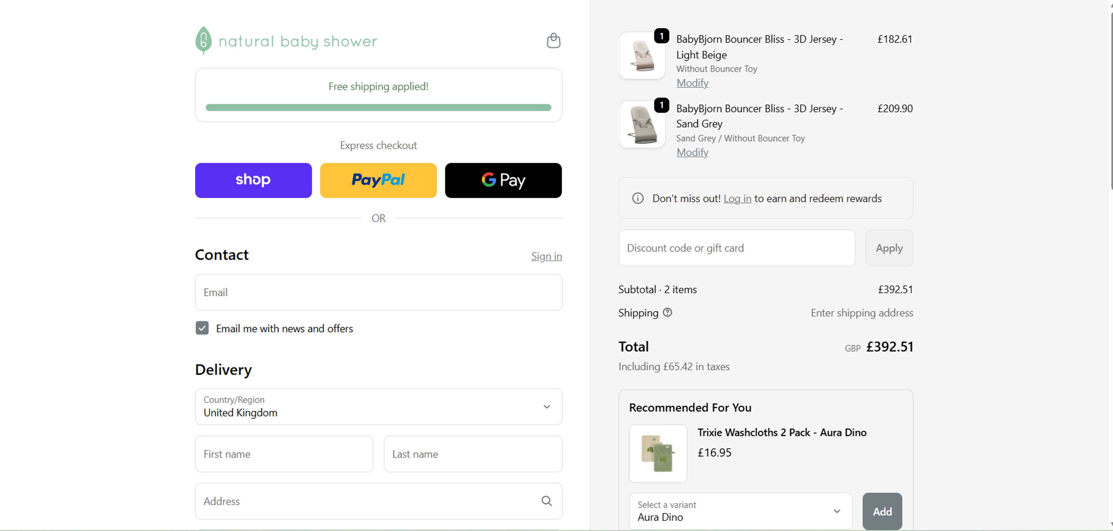 How to use coupon for Natural Baby Shower