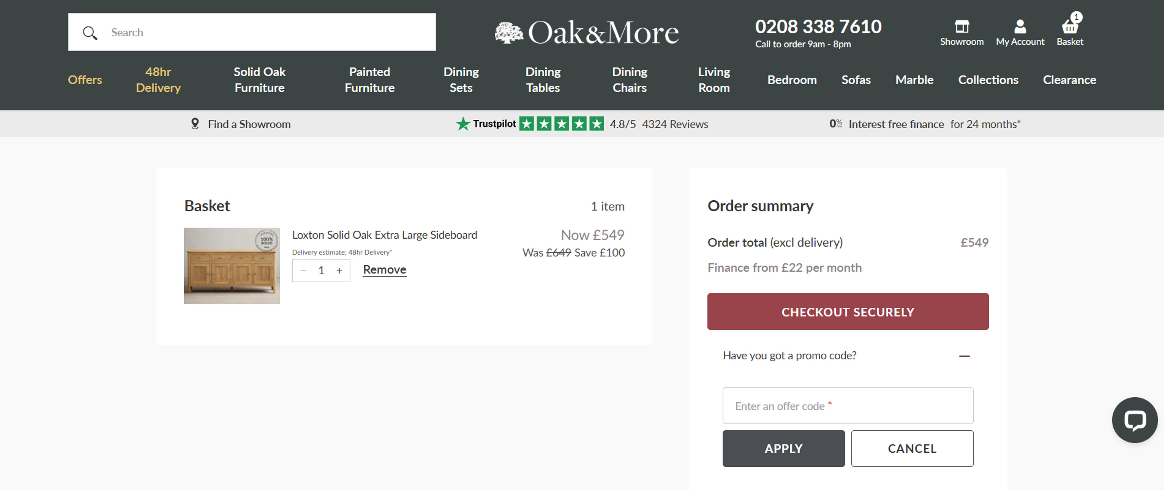 How to use Coupon for Oak Furniture Superstore