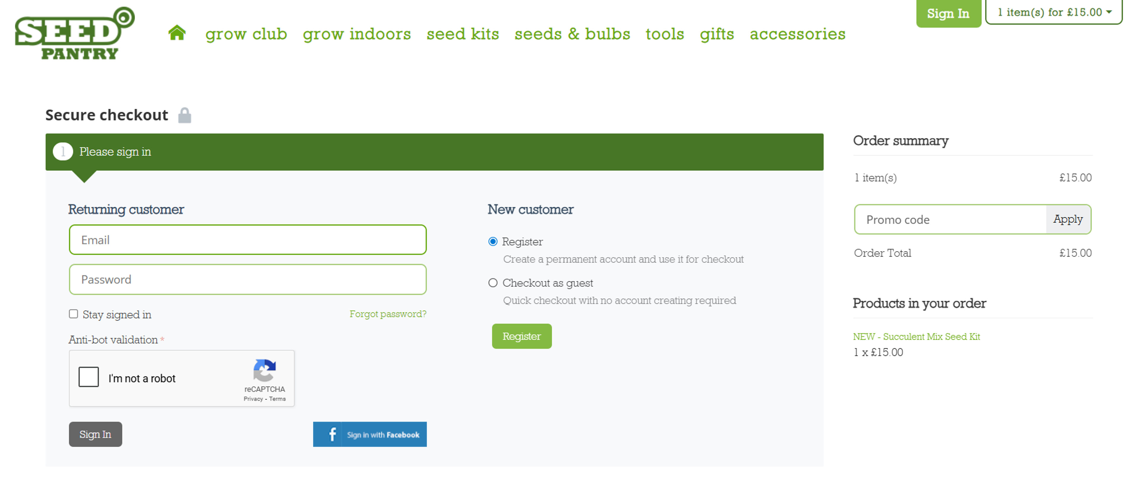 How to use Coupon for Seed Pantry