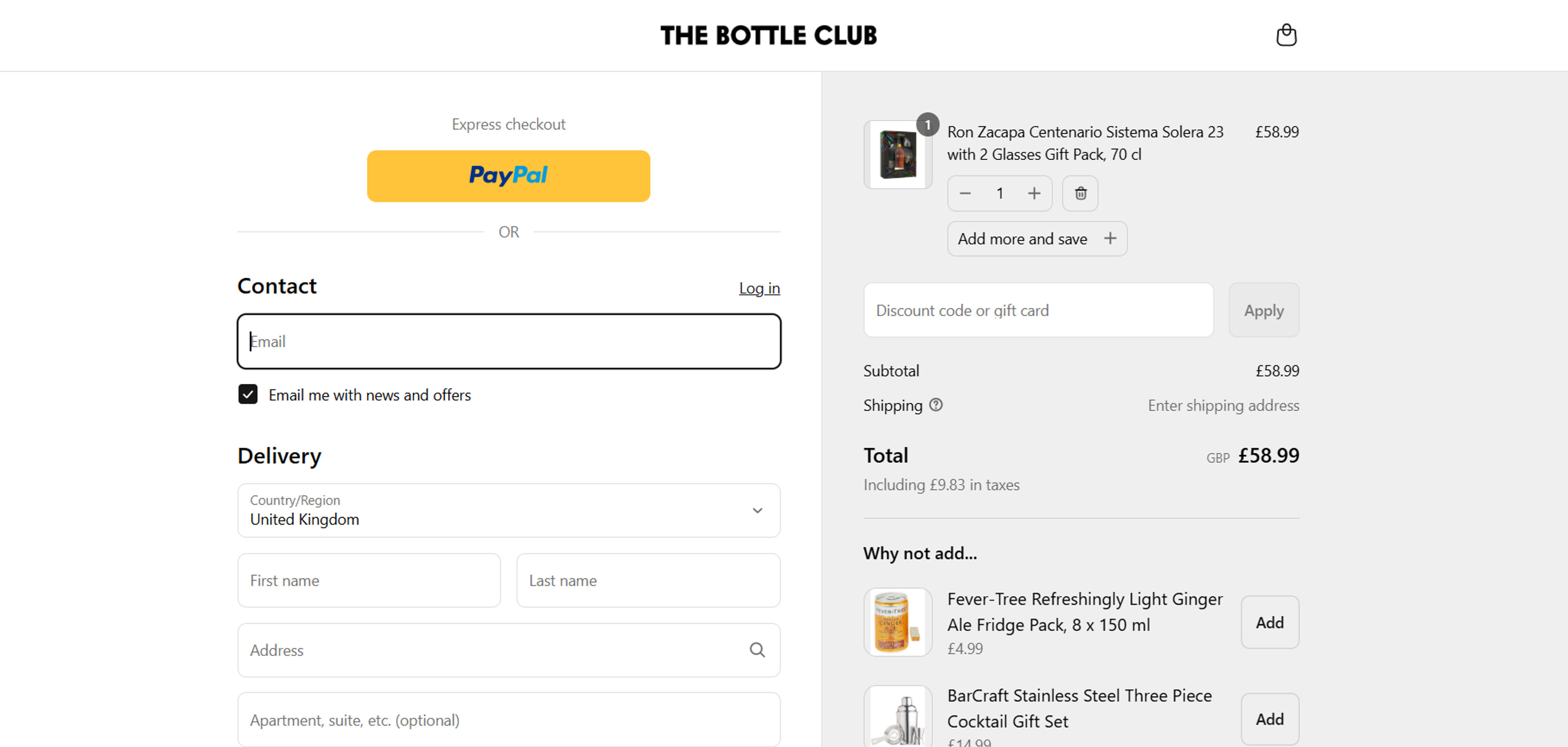 How to use coupon for The Bottle Club
