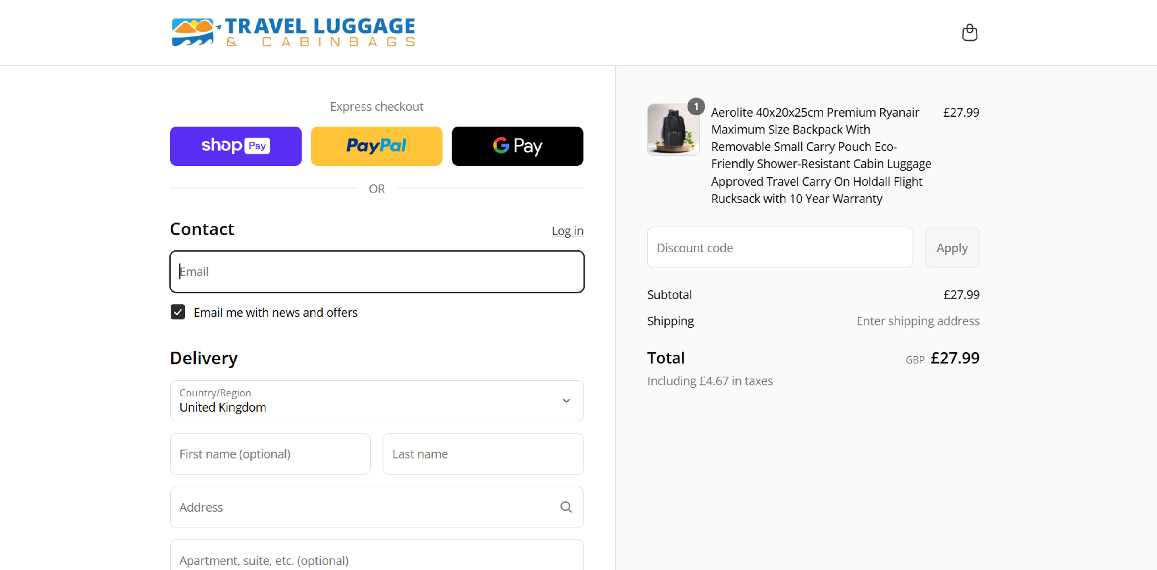 How to use Coupon for Travel Luggage and Cabin Bags